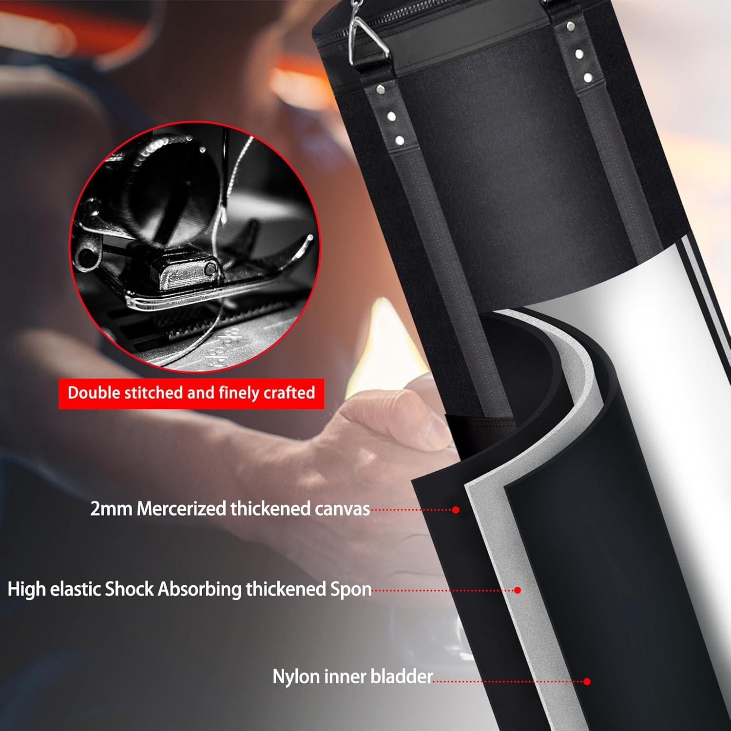 Bolsa de Boxeo Pesada Mamxwaga 4FT Lona para Kickboxing