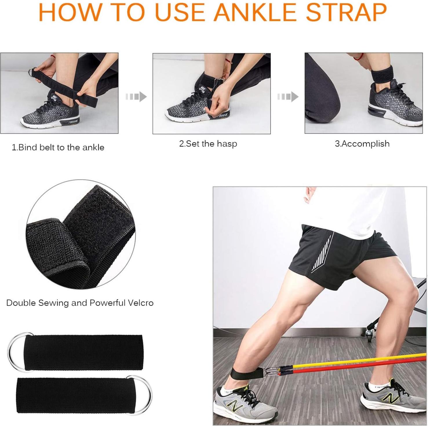 Juego de Bandas de Resistencia AGM con Mangos y Ancla de Puerta