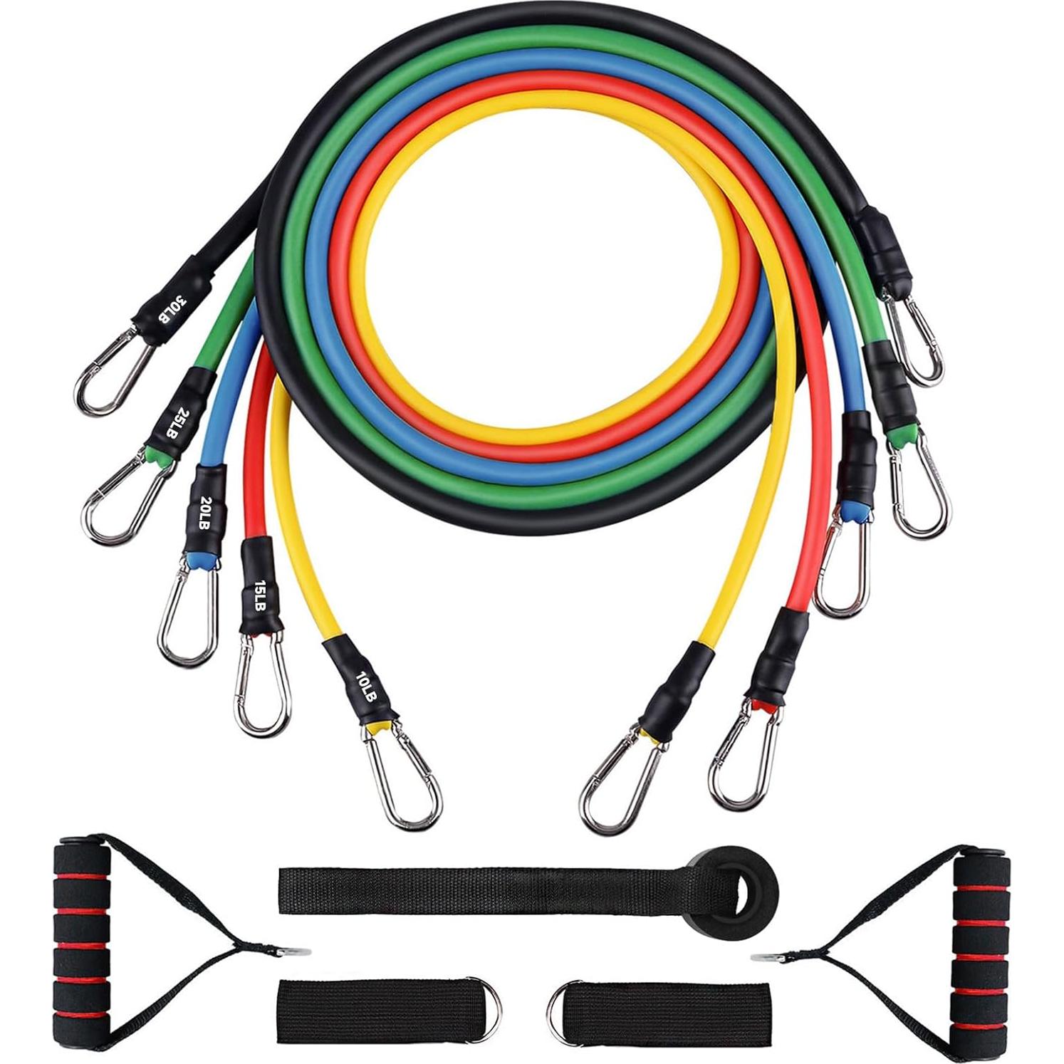 Juego de Bandas de Resistencia AGM con Mangos y Ancla de Puerta