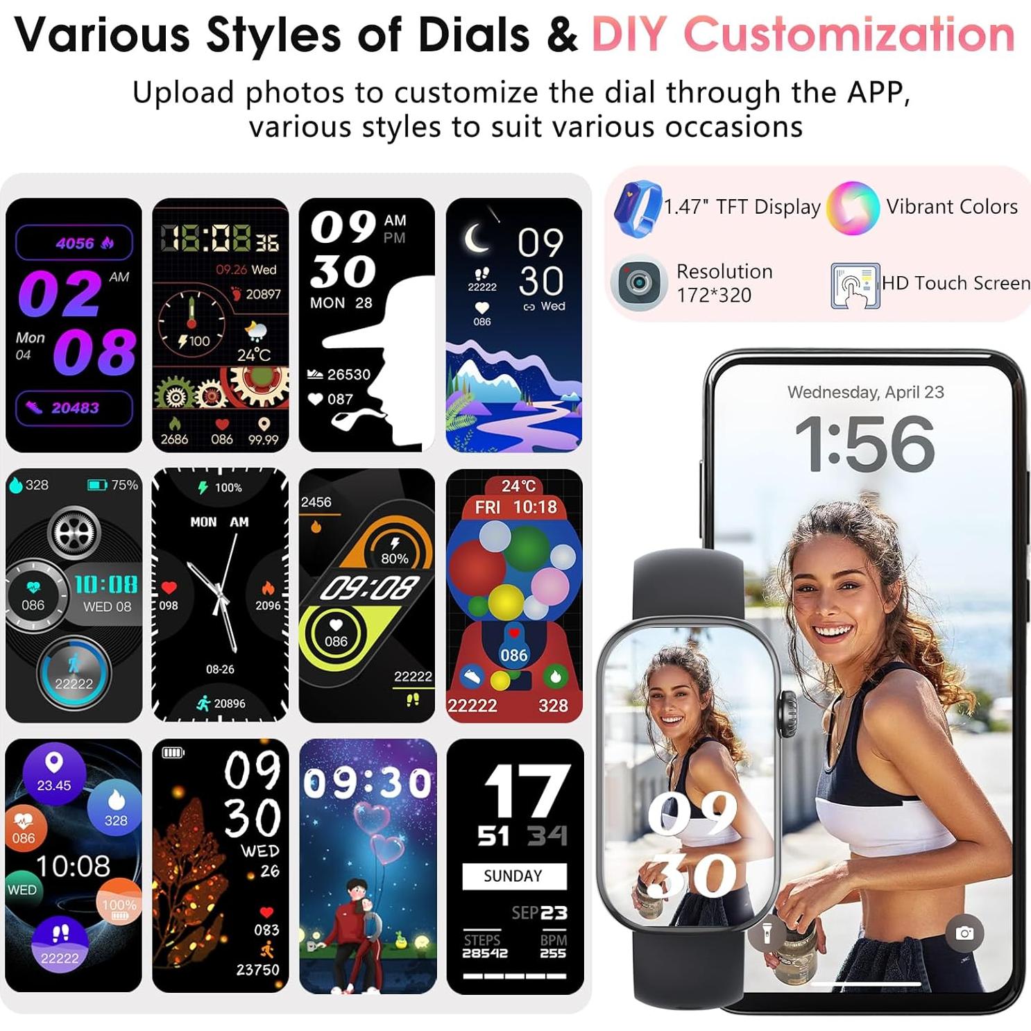 Reloj Inteligente VUHIGIB con Monitoreo de Salud 24/7 - Negro