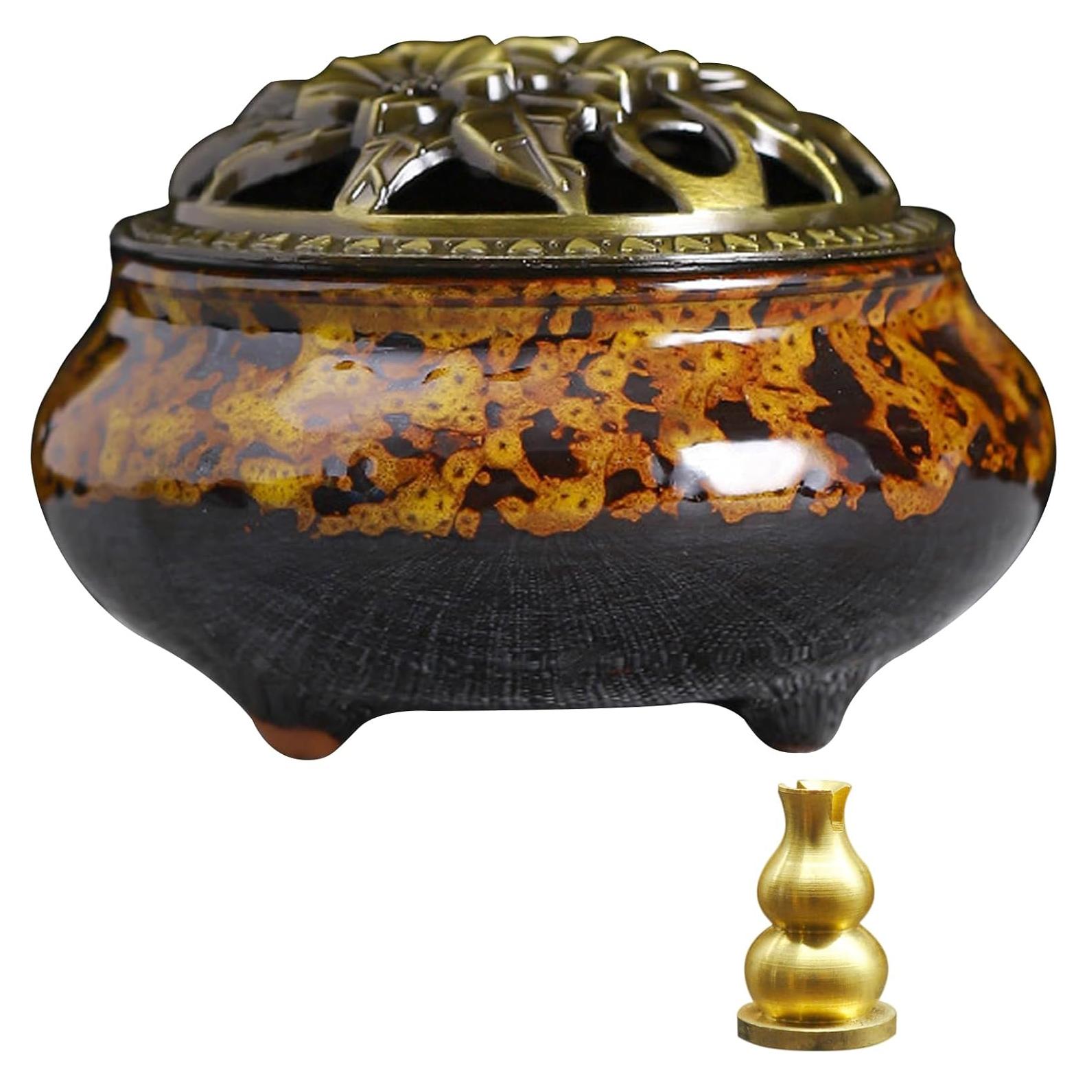 Horno de Incienso Cerámica DUOHEMENG 10.2cm Redondo