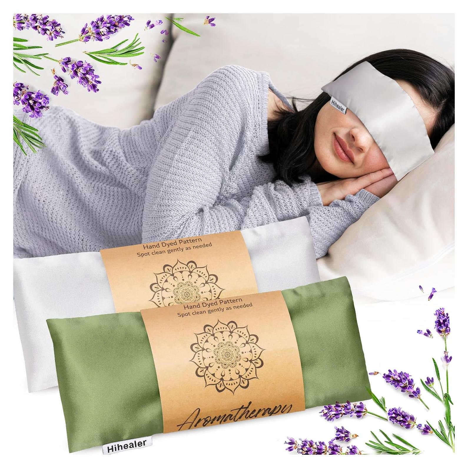 Almohadilla para Ojos Hihealer de Seda con Lavanda 22.9x10.2cm