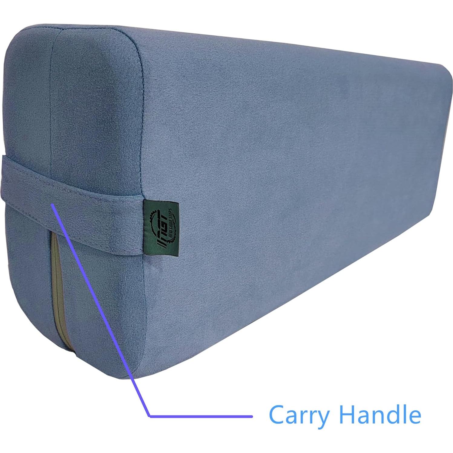 Almohada de Yoga NGT Guía Soporte Espuma Lavable 65x25x15.24cm