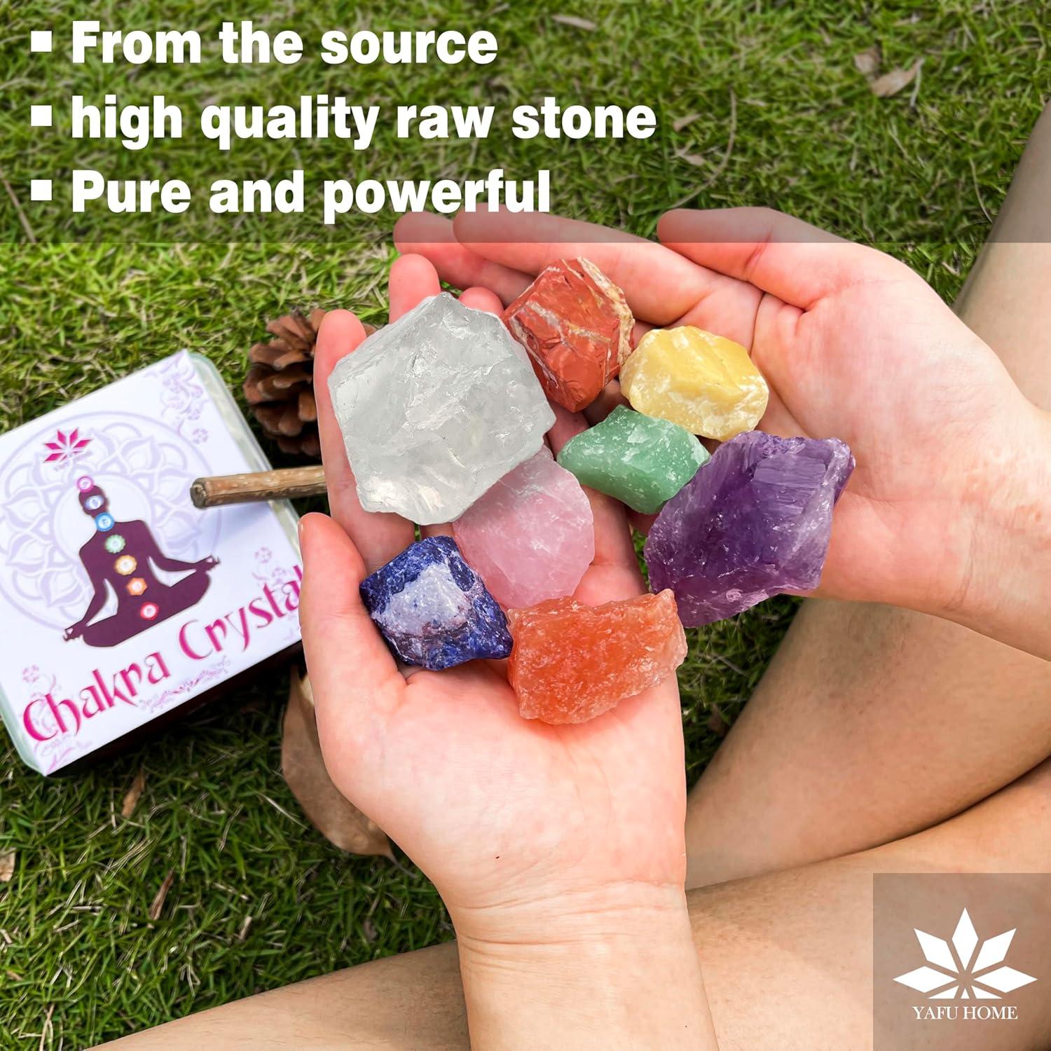 Caja de Regalo con 8 Piedras Chakra y Cristales YAFU HOME