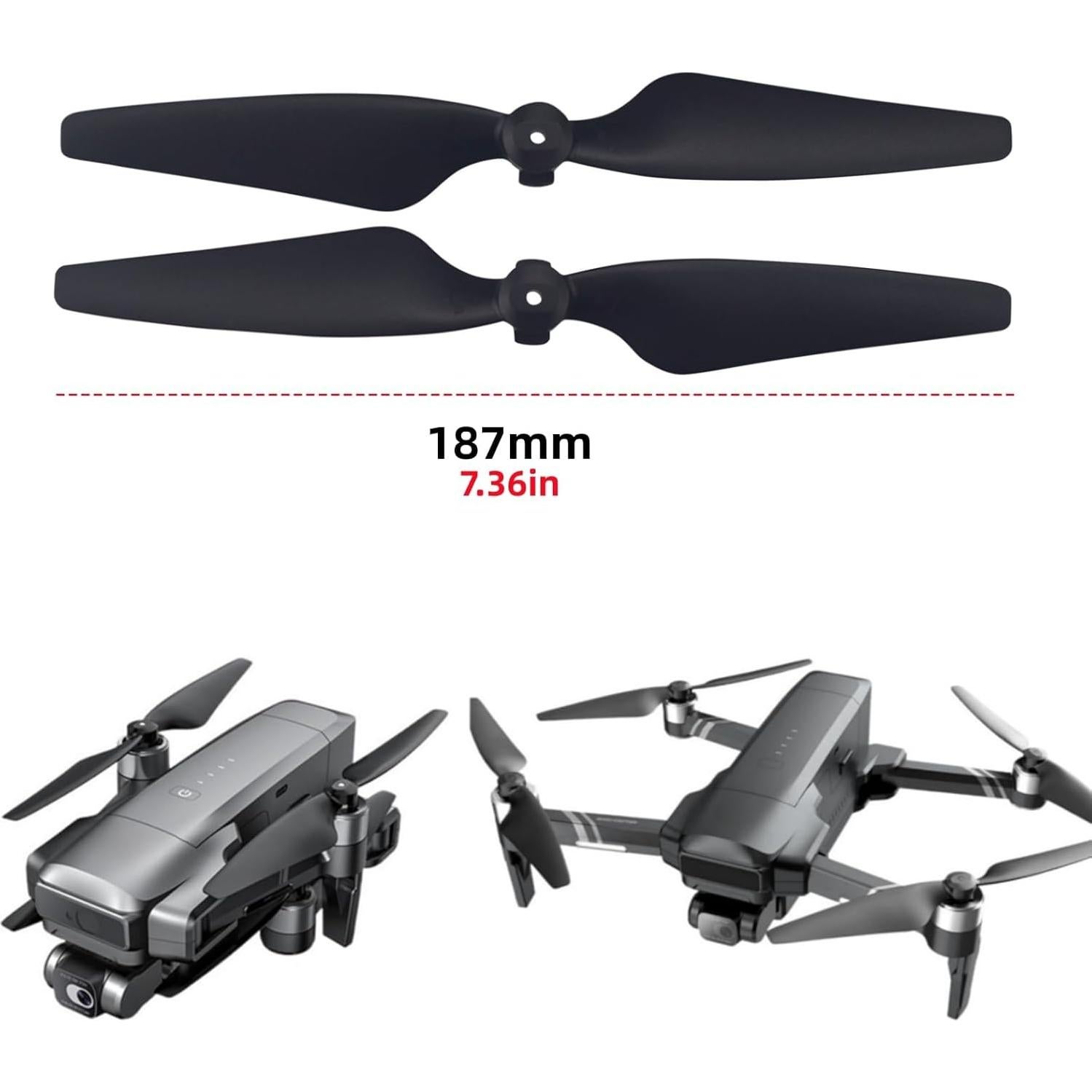 Hélices Fytoo 8PCS para Dron HS600 TF35 Pro 18,7 cm