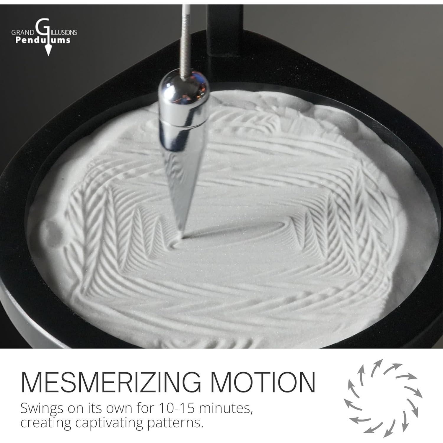 Péndulo de Arena Gran Ilusiones 33 cm Negro - Jardín Zen