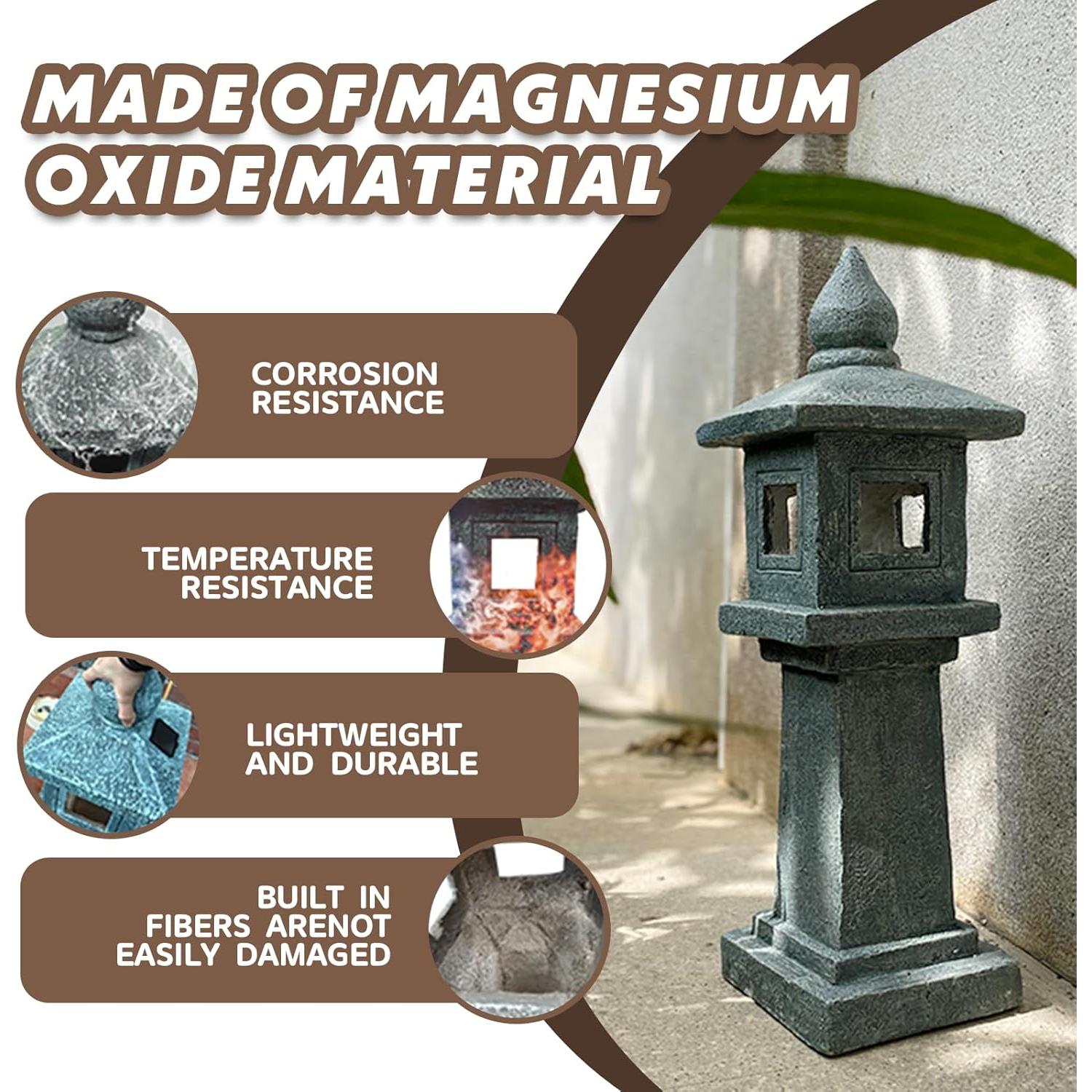 Lámpara Solar de Pagoda SERABETTO 80 cm Resistente a la Intemperie