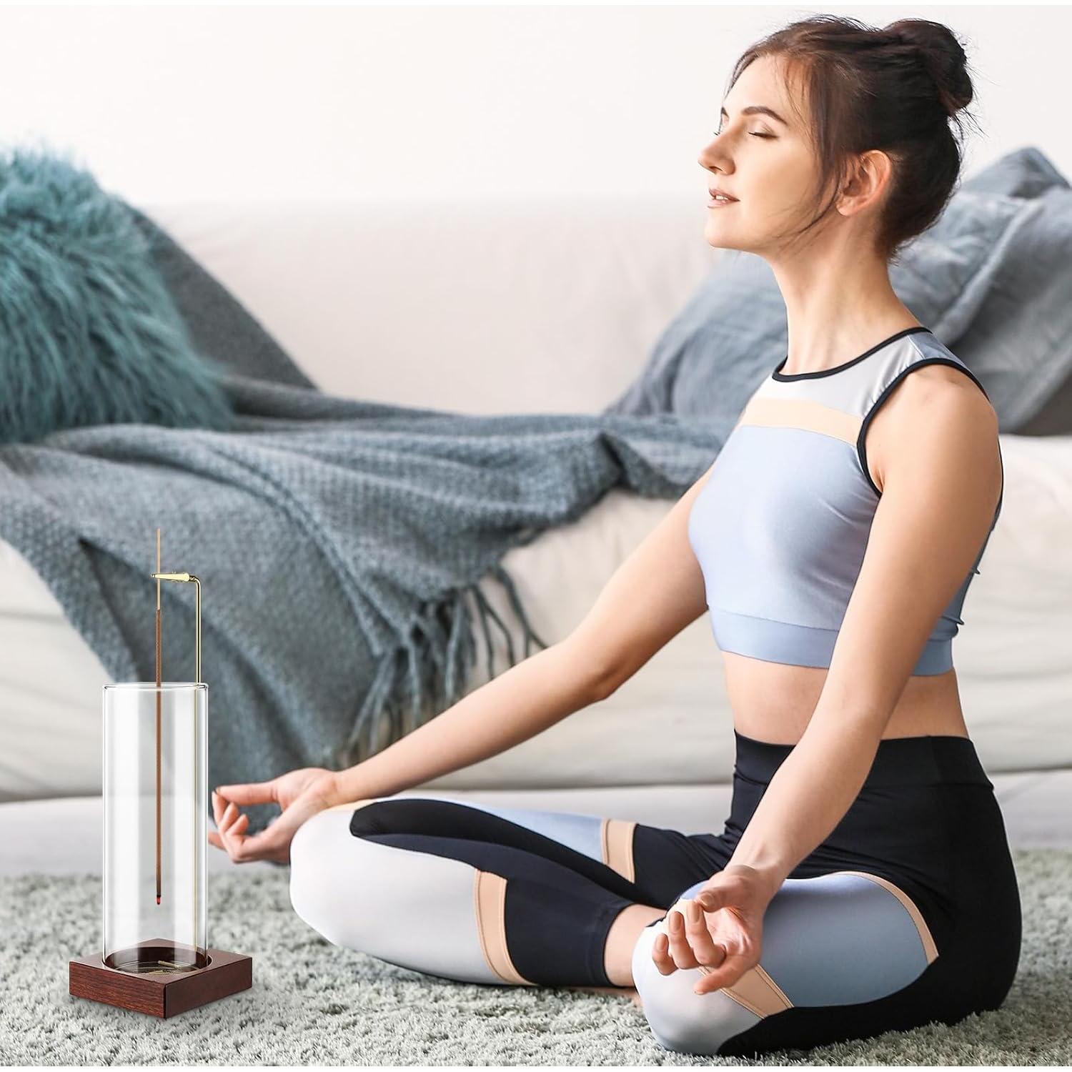 Soporte de Incienso MACUSOO con 20 Varitas y Recogedor de Vidrio