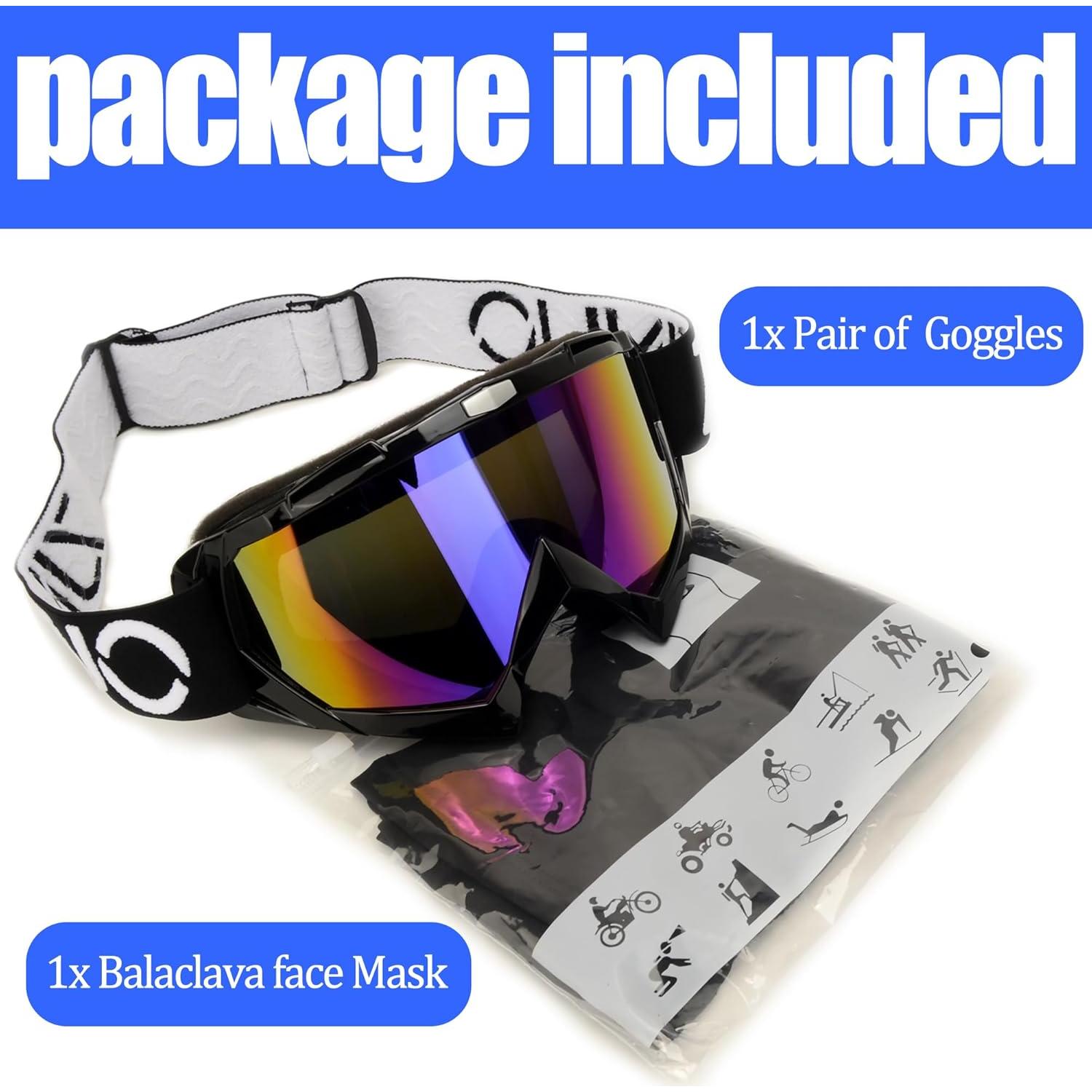 Gafas de ATV y máscara de balaclava ZJNUO - Unisex