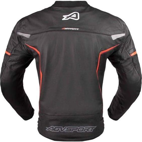 Chaqueta de Cuero para Motocicleta AGVSPORT Aragon Hombre Rojo