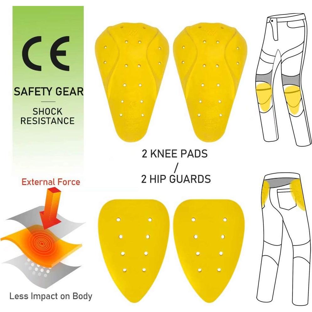 Pantalones de Moto ILM BJN01 Azul con Armadura CE 28W x 31L