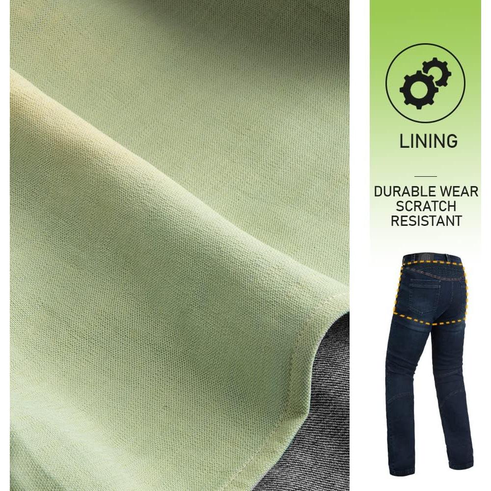 Pantalones de Moto ILM BJN01 Azul con Armadura CE 28W x 31L