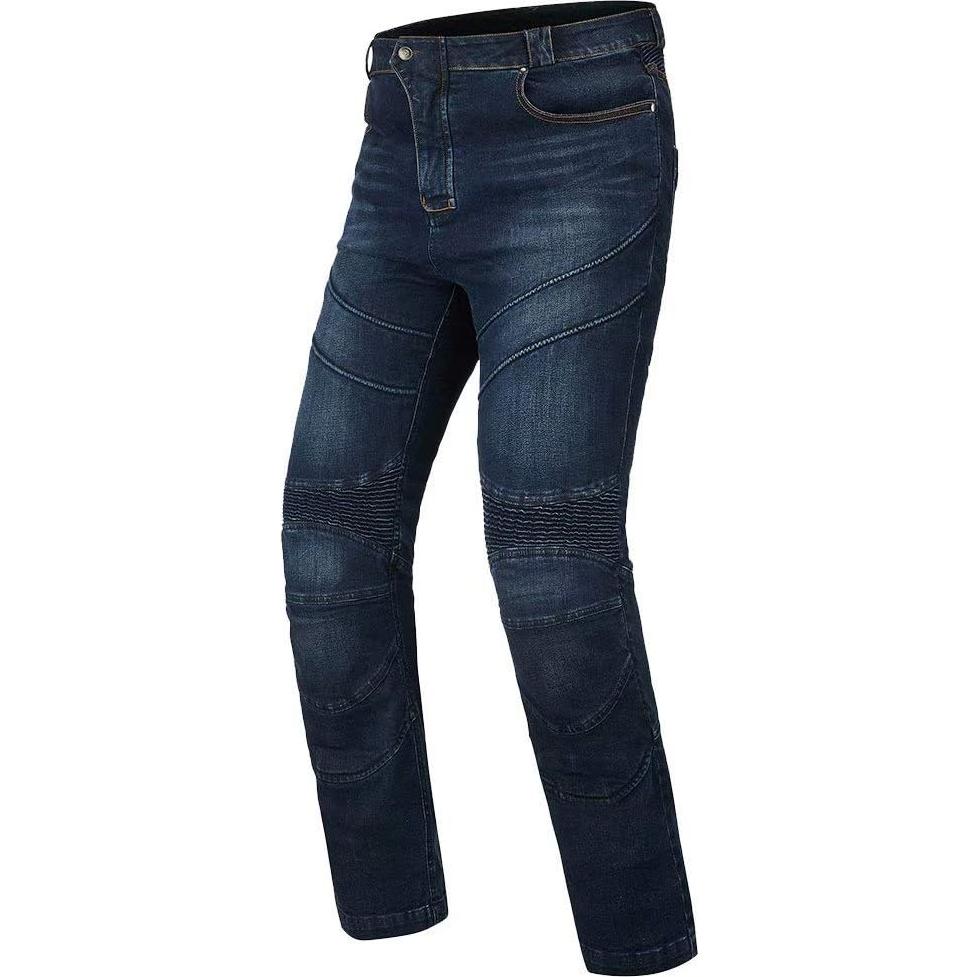 Pantalones de Moto ILM BJN01 Azul con Armadura CE 28W x 31L
