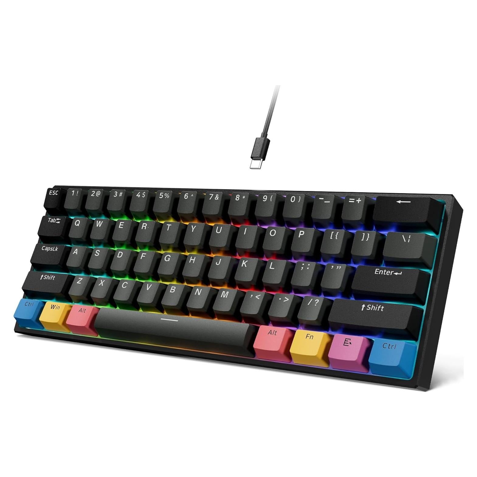 Teclado Mecánico XVX H61 60% RGB Hot-Swappable PBT