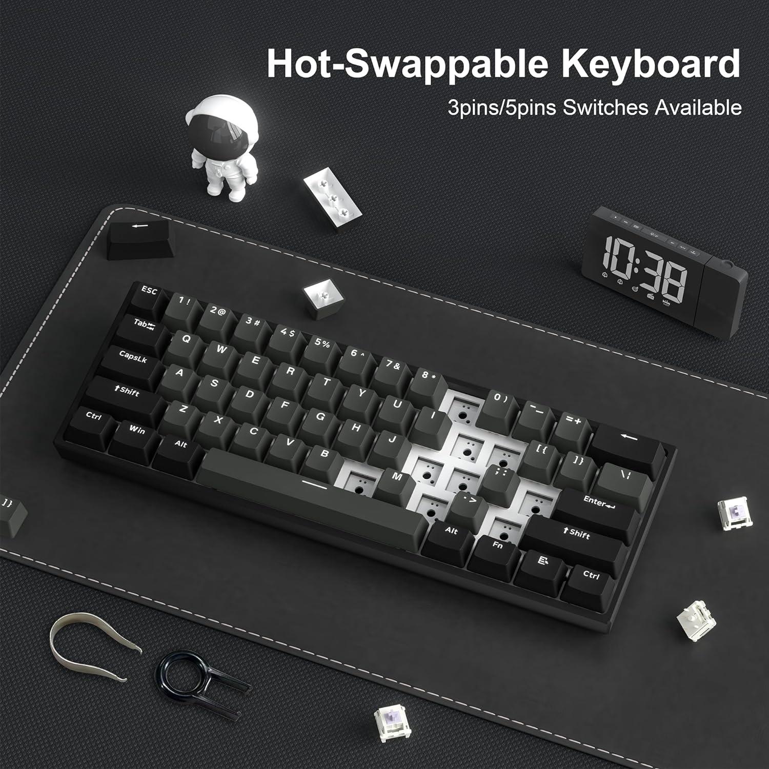 Teclado Mecánico XVX H61 60% RGB Hot-Swappable PBT