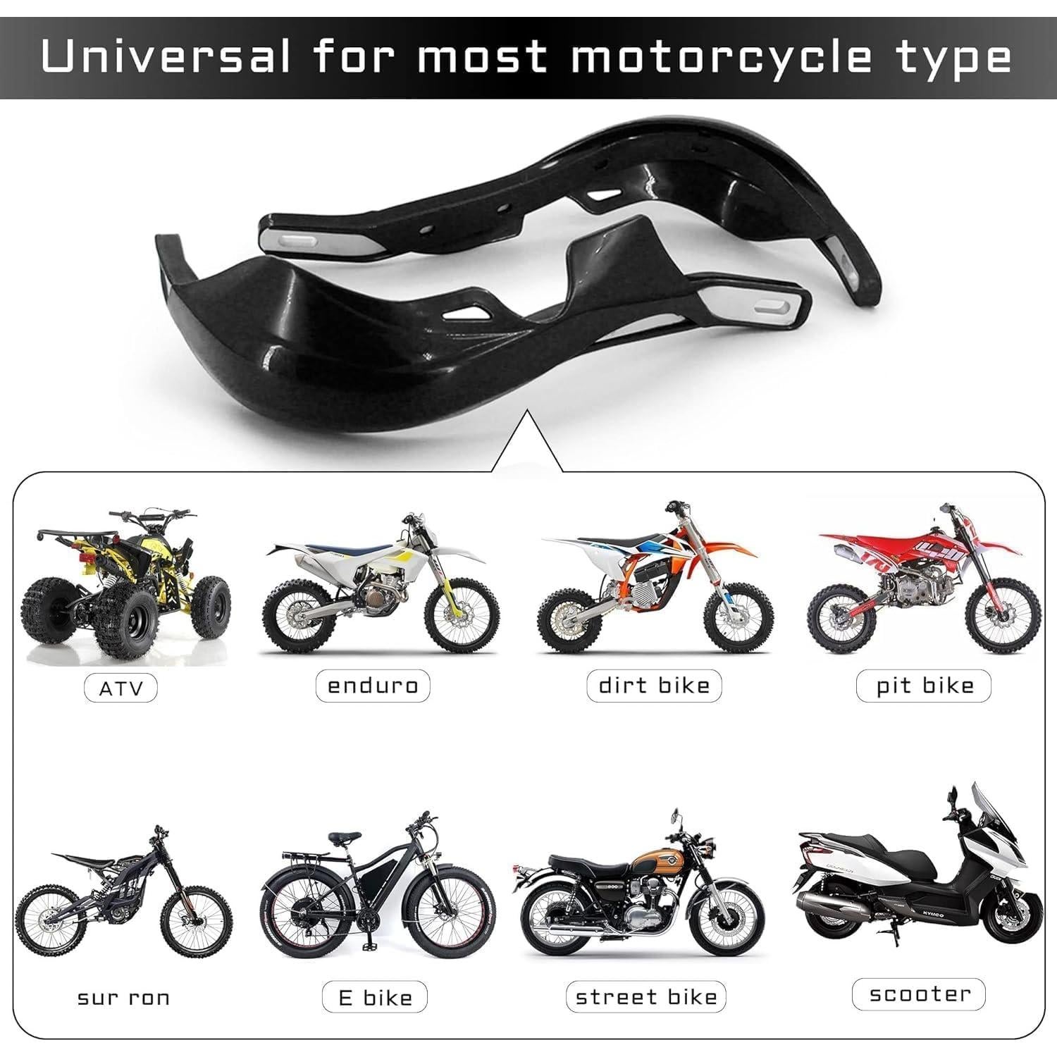 Guardabarros Universal JFG RACING para Motocicleta - Negro