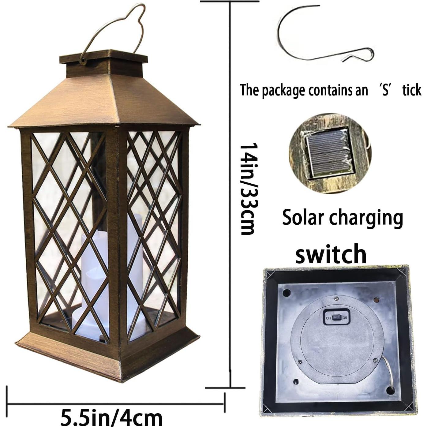 Linterna Solar Colgante Nanzhujin 3 LED PVC Impermeable