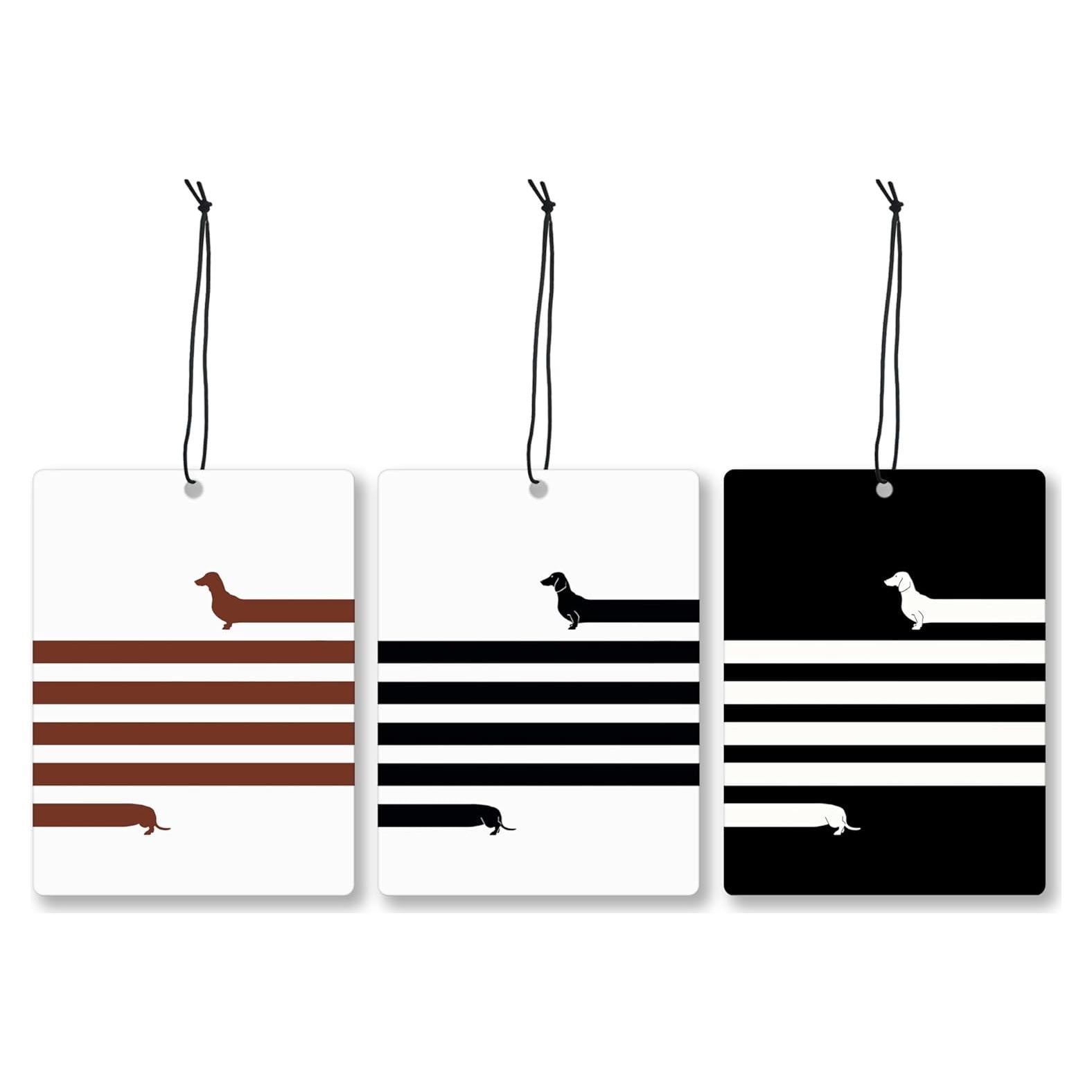 Ambientador de coche Mancheng-zi 3Pcs Perro Salchicha Aromas