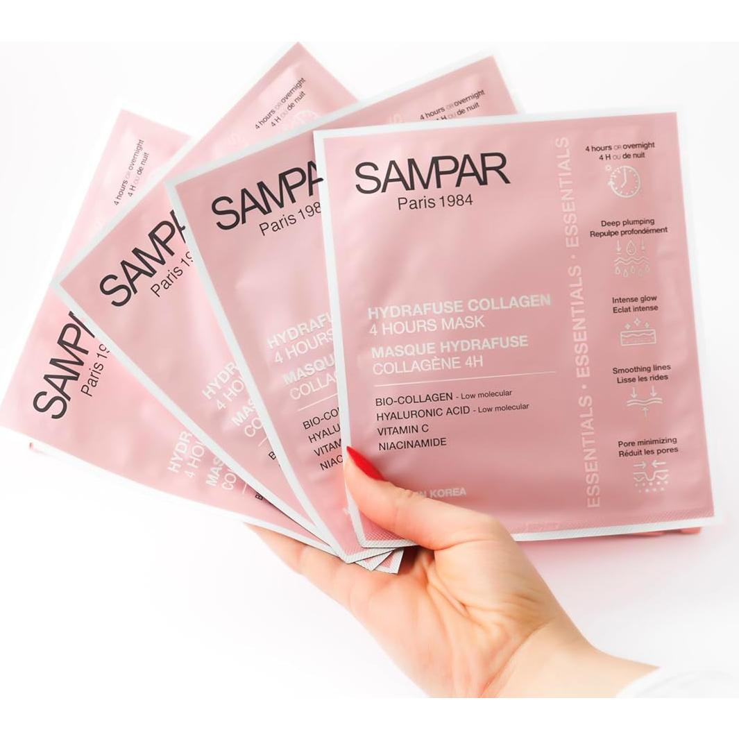 Mascarilla Facial de Colágeno Sampar - Hidratación 4 Piezas