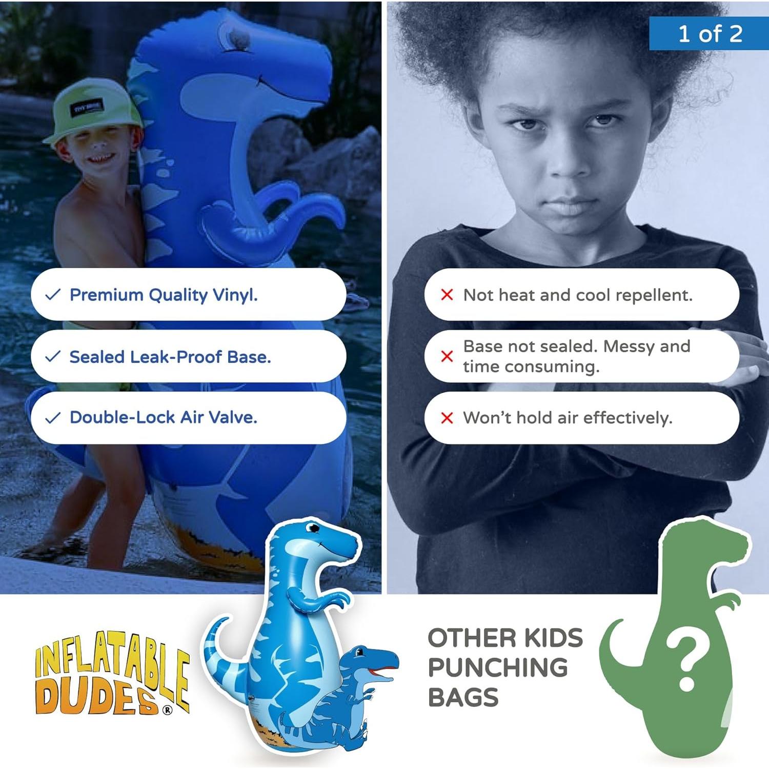 Bolsa de Golpes Inflable DUDAS INFLABLES Dinosaurio 119 cm