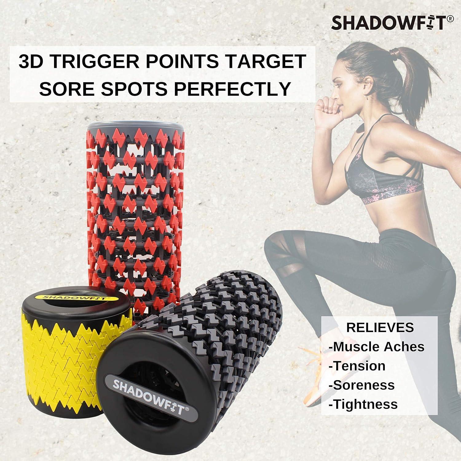 Rodillo de Espuma Shadowfit 33cm para Masaje Muscular Gris