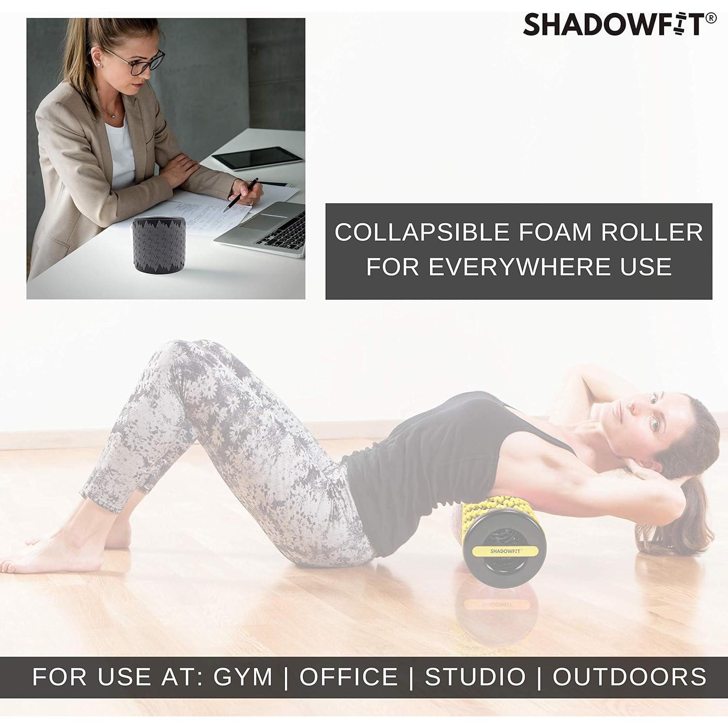 Rodillo de Espuma Shadowfit 33cm para Masaje Muscular Gris