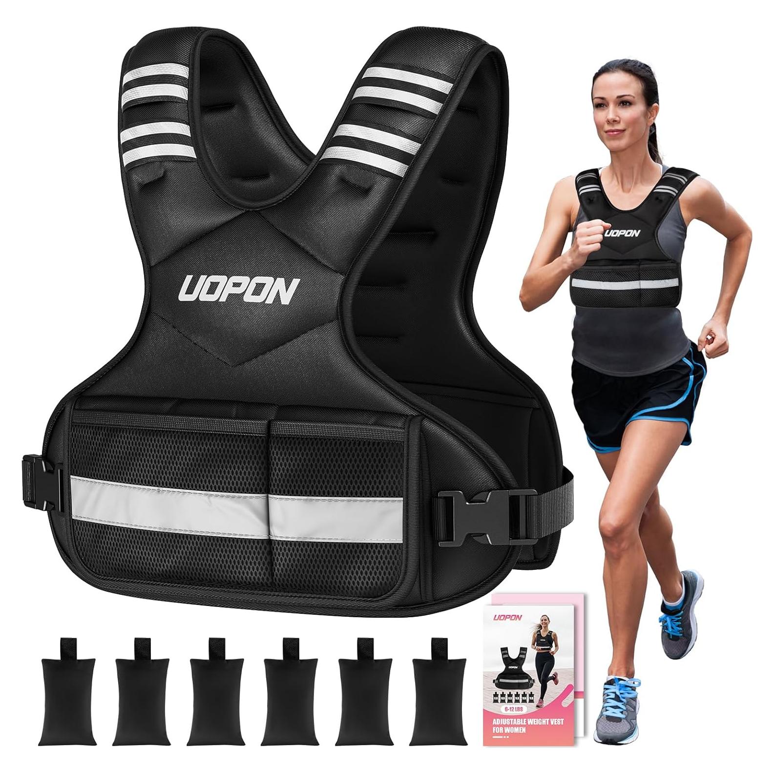 Chaleco con Peso Ajustable UOPON para Mujeres 2.7-5.4 kg