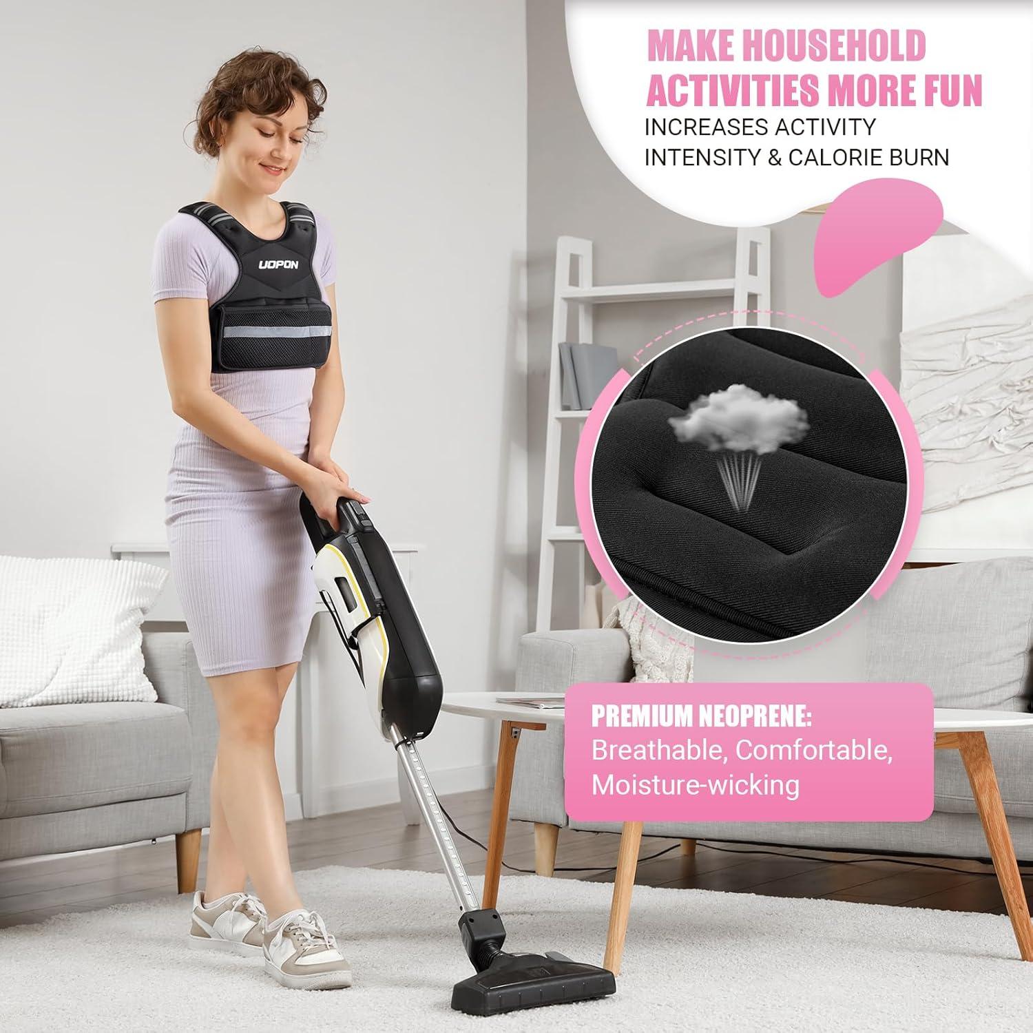 Chaleco con Peso Ajustable UOPON para Mujeres 2.7-5.4 kg
