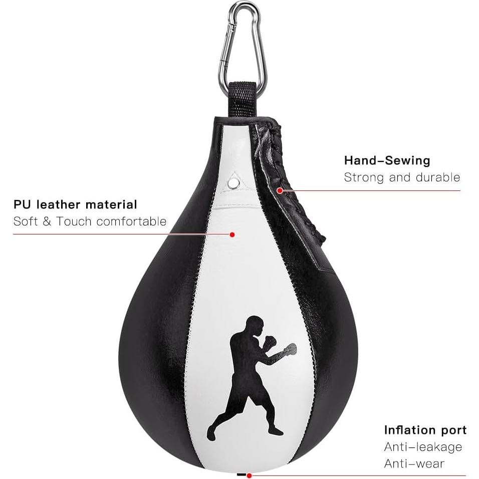 Bolsa de Velocidad de Boxeo BeneLabel de Cuero Premium 16x30cm