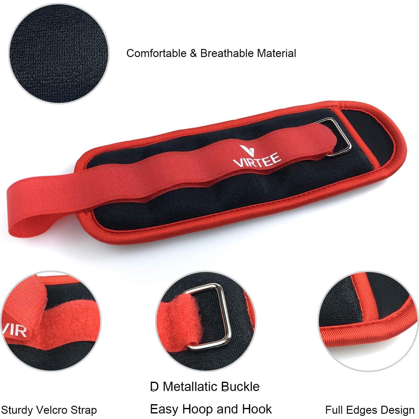 Ankle/Wrist Weights for Women, Men, Kids - Arm Leg Weights Set with Adjustable Strap - Running, Jogging, Gymnastic, Physical Therapy, Fitness - Choice of 1 lb 2 lbs 3 lbs 4 lbs 6 lbs 8 lbs 10 lbs