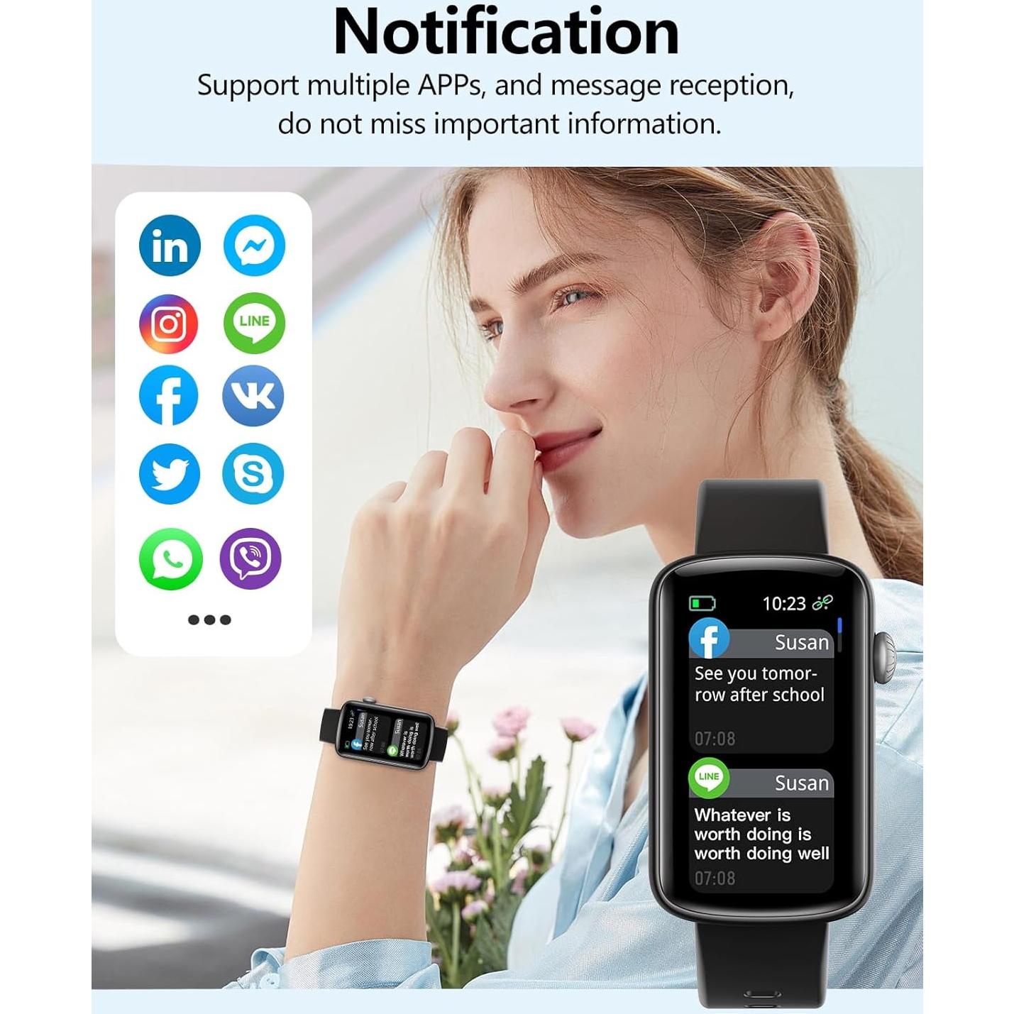 Rastreador de Fitness SHANG WING IP68 con Monitor de Salud