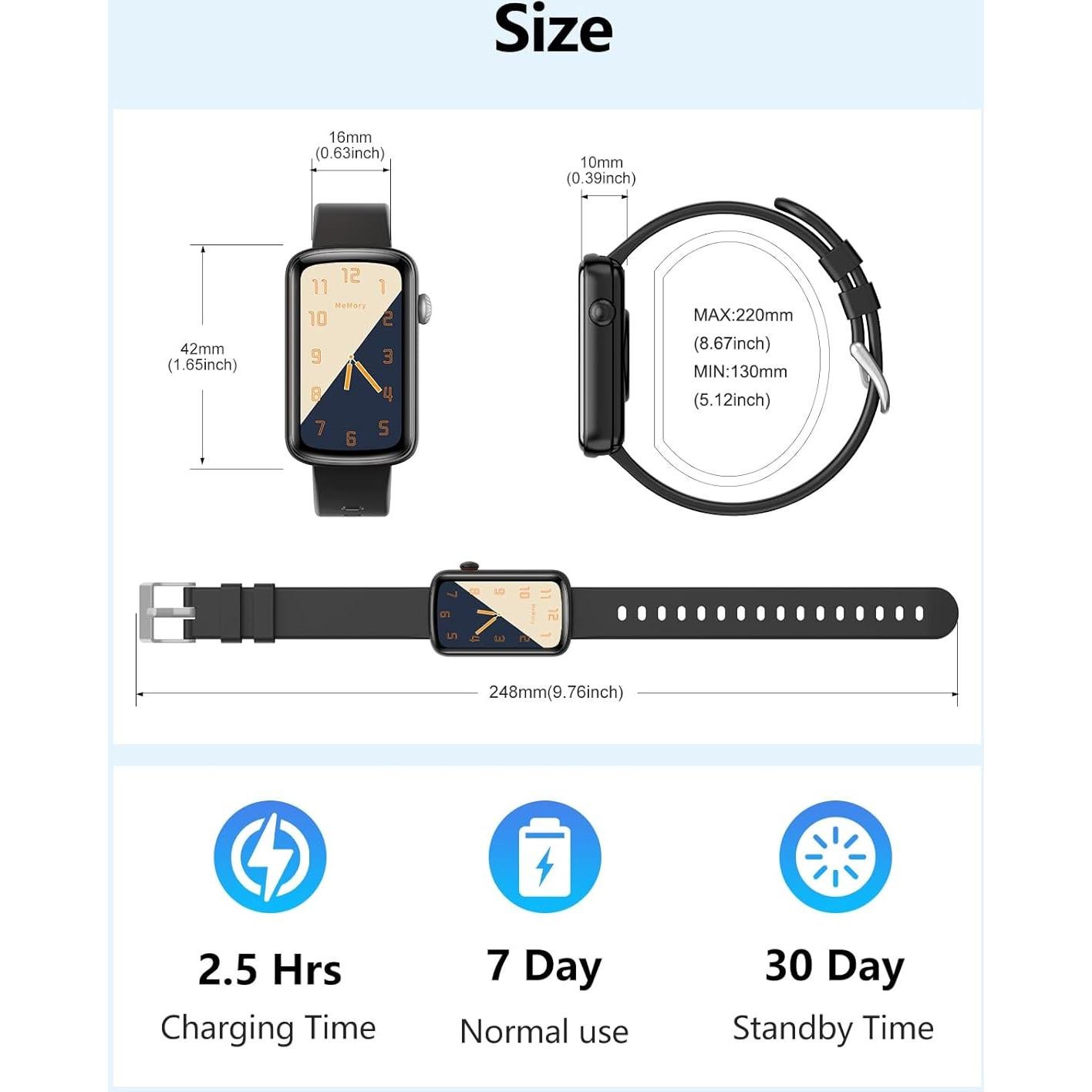 Rastreador de Fitness SHANG WING IP68 con Monitor de Salud