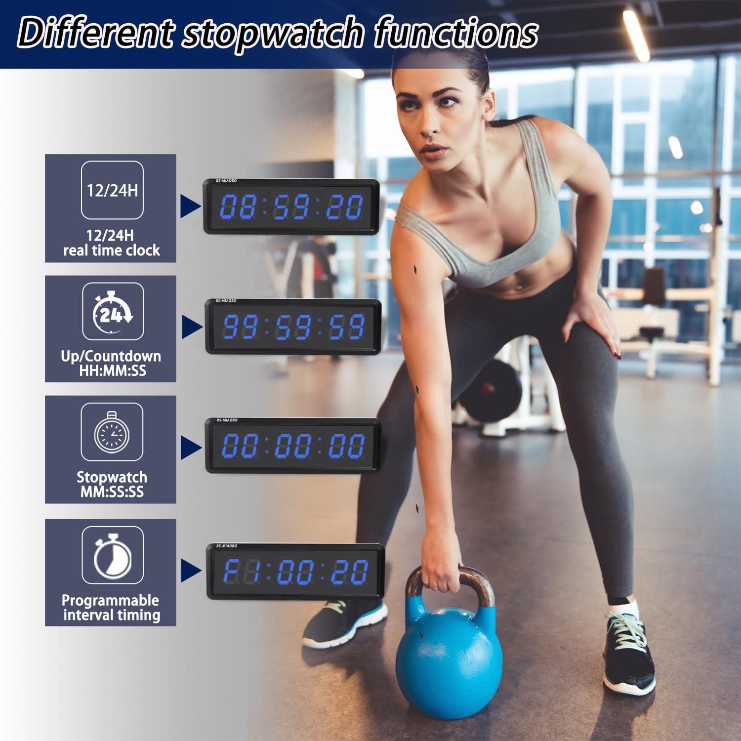 Temporizador de Fitness BS-MIAOBO 1.5" LED 6 Dígitos Azul