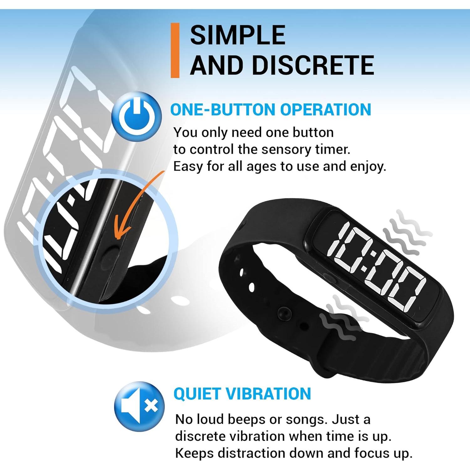 Temporizador Sensorial para Niños Smart School Negro