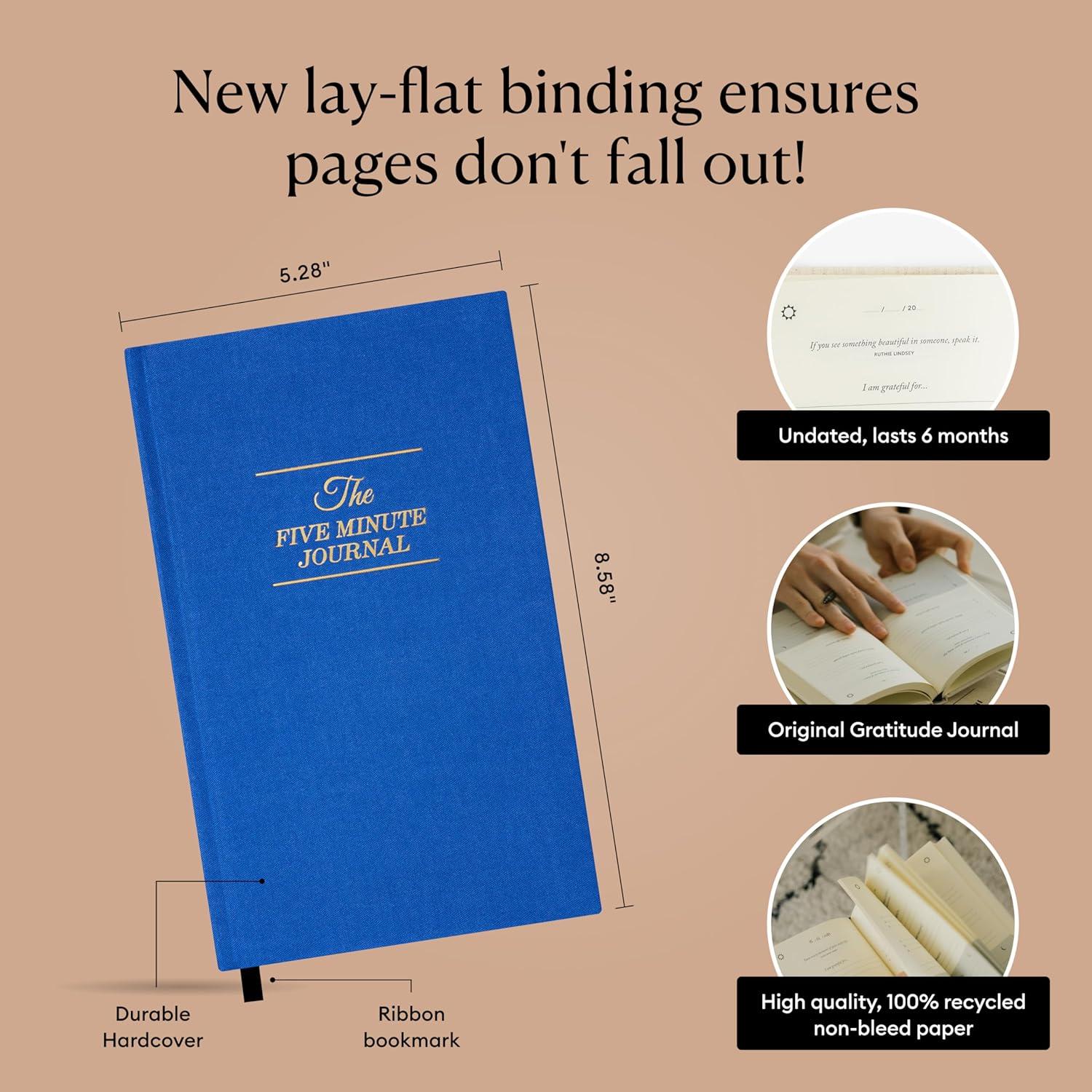 Diario de Gratitud Intelligent Change A5 Azul con Dorado