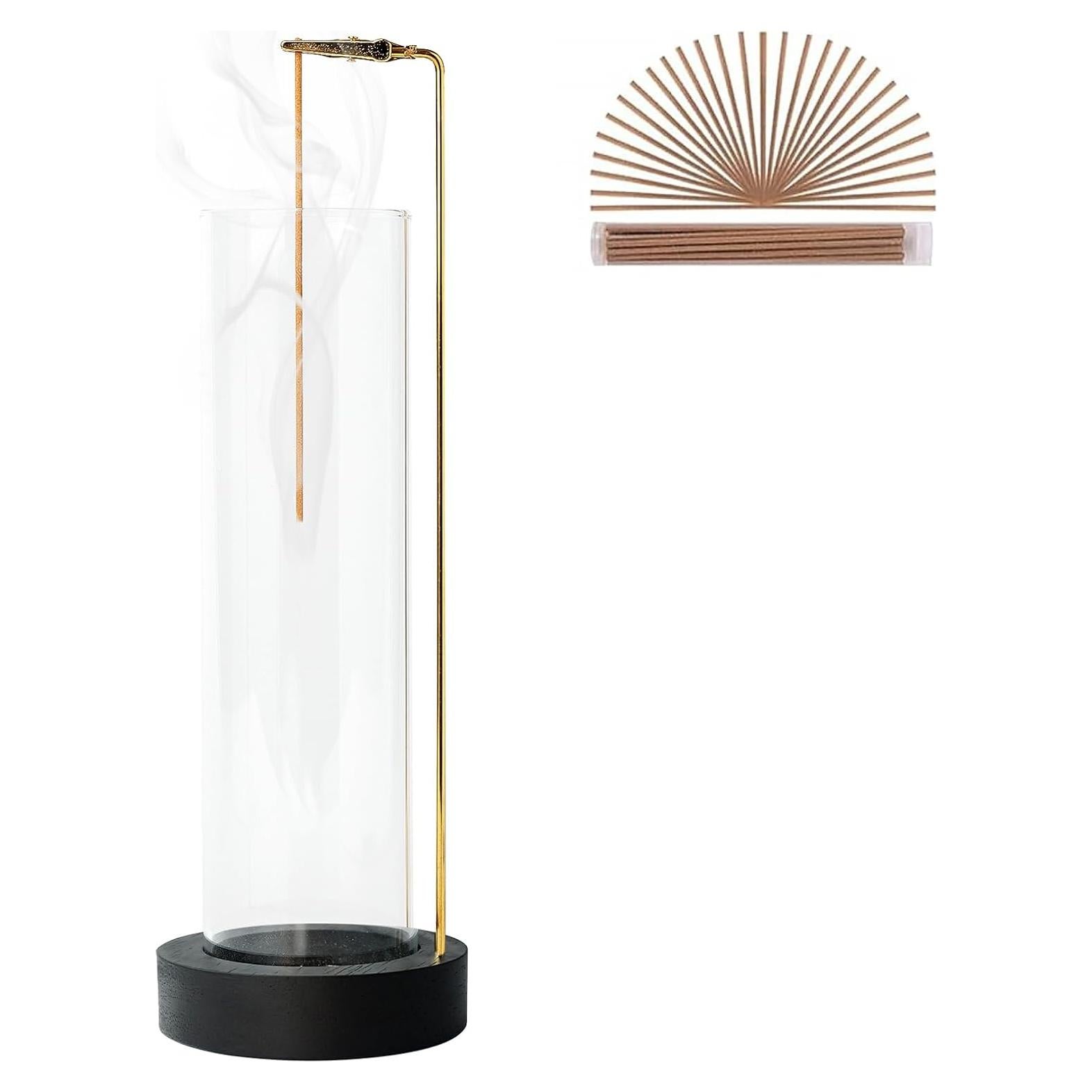 Soporte de Incienso GARMOLY con 30 Varitas y Recogedor de Vidrio