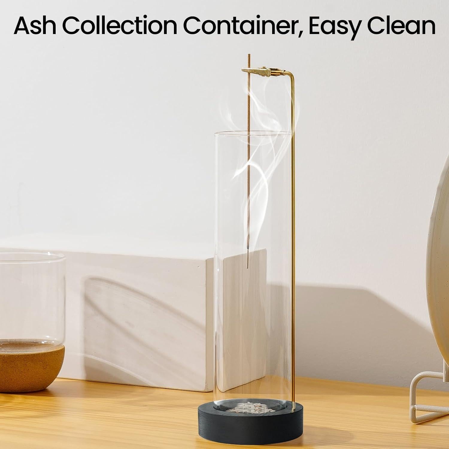 Soporte de Incienso GARMOLY con 30 Varitas y Recogedor de Vidrio