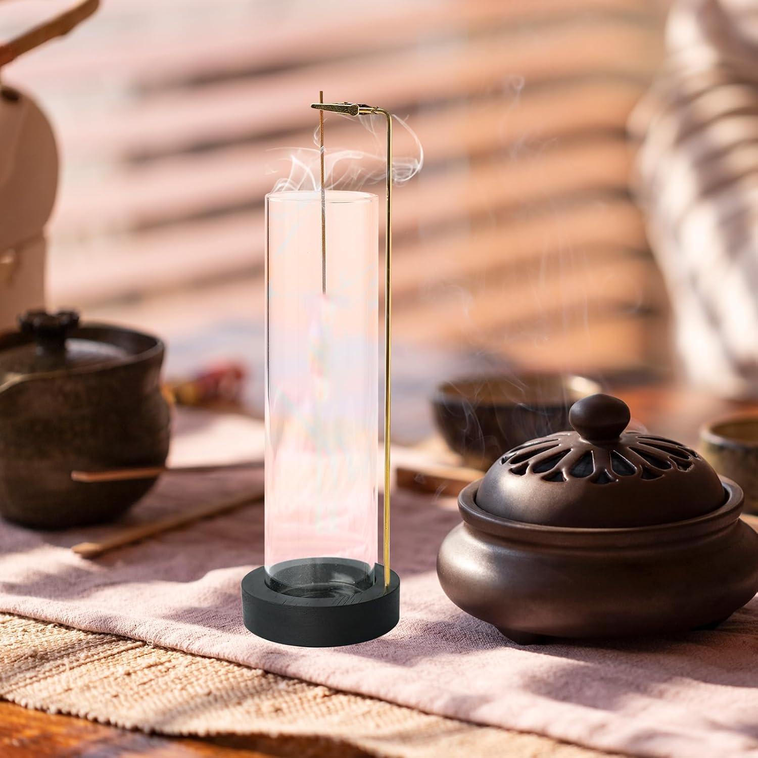 Soporte de Incienso GARMOLY con 30 Varitas y Recogedor de Vidrio