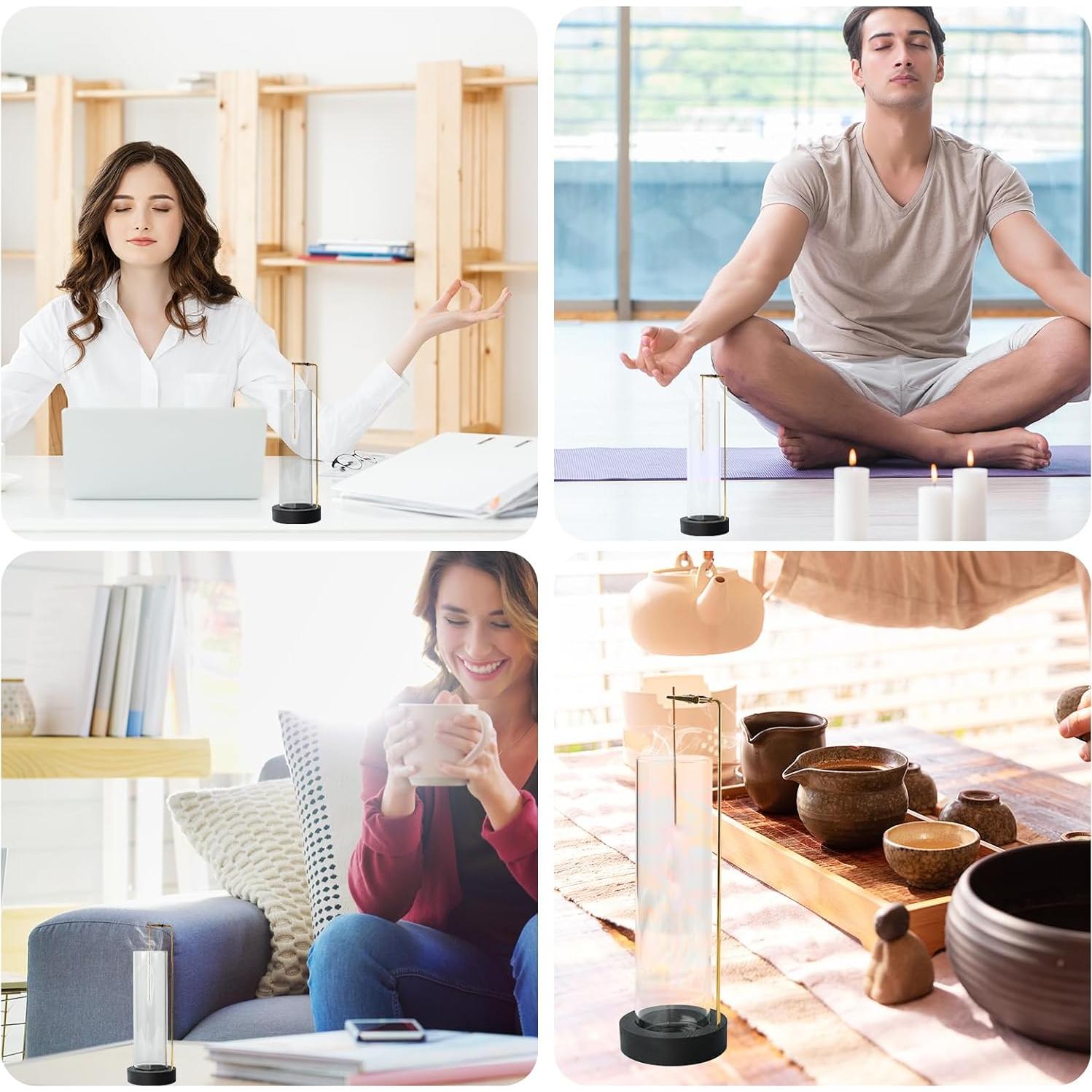 Soporte de Incienso GARMOLY con 30 Varitas y Recogedor de Vidrio