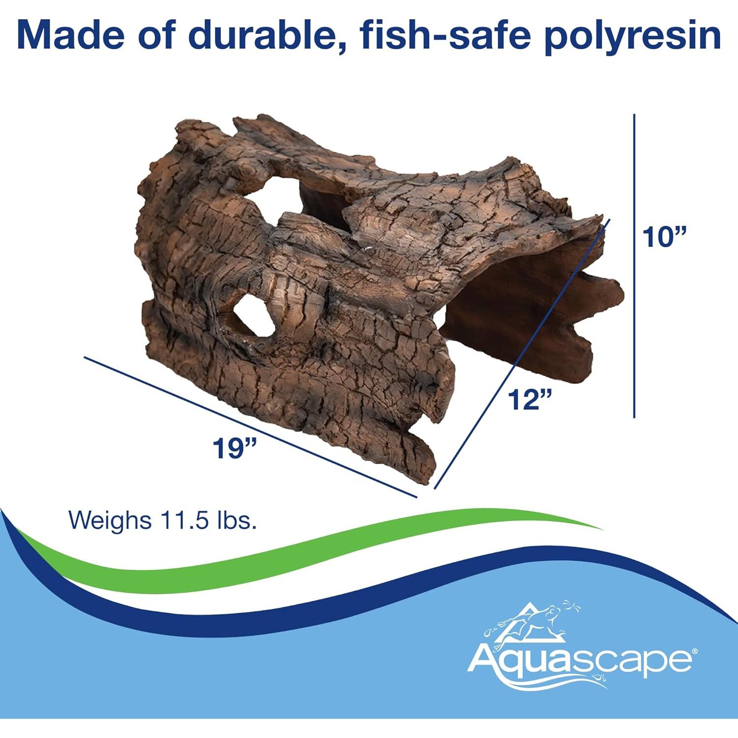 Cueva de Pescado de Madera Falsa Aquascape 48.26x30.48cm