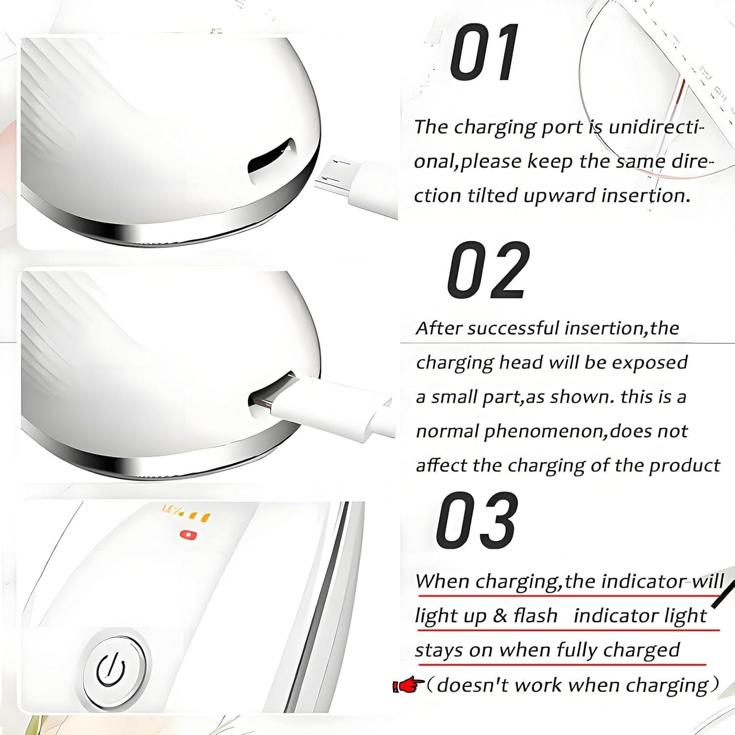 Masajeador Facial Iwtfu 7 en 1 Luz Roja y Vibración