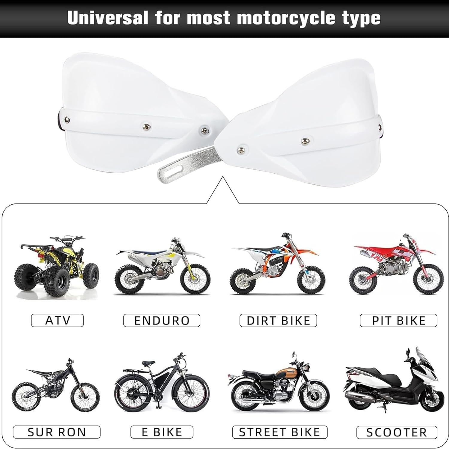 Guardabarros Universal JFG RACING para Motocicleta - Blanco
