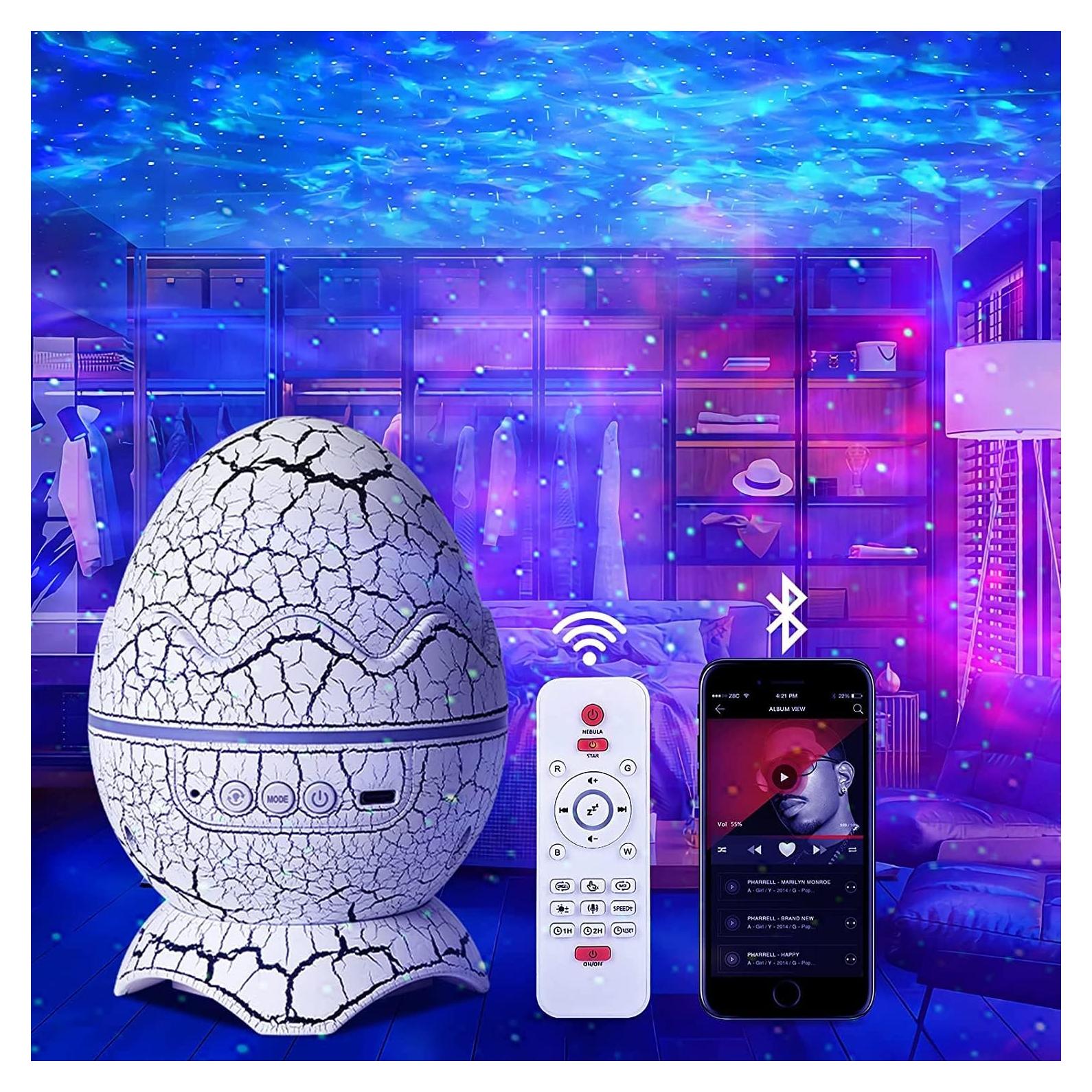 Proyector de Estrellas SZPACMATE Huevo de Dinosaurio Luz Nocturna