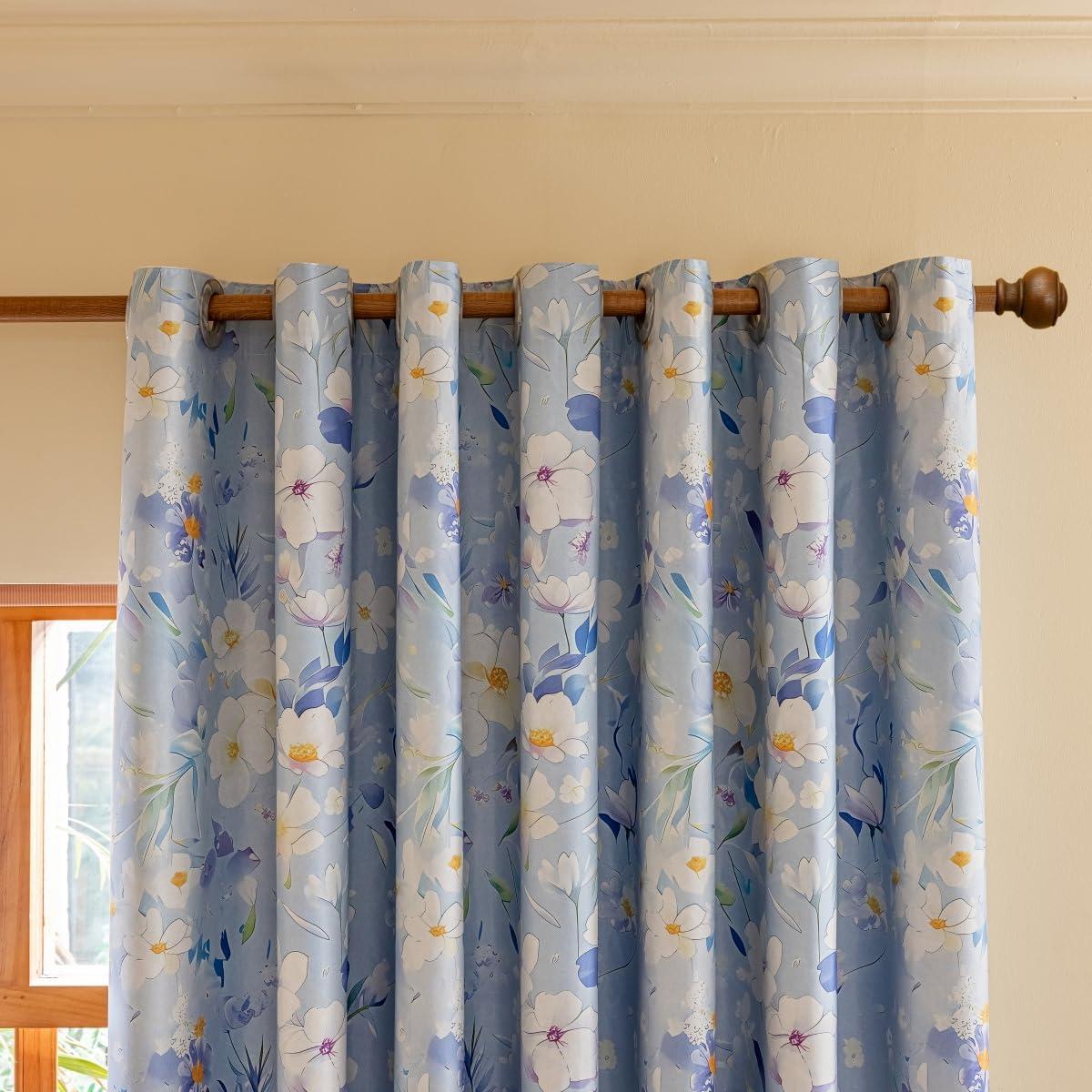 Cortinas GYROHOME Opacas Florales 2 Paneles 107x137 cm