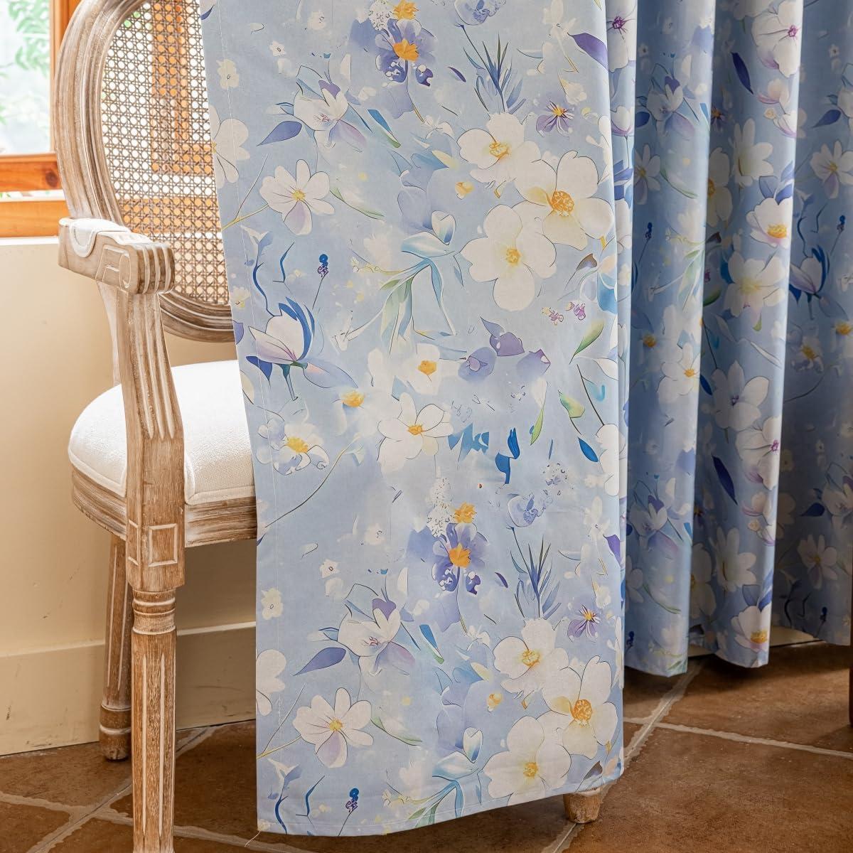 Cortinas GYROHOME Opacas Florales 2 Paneles 107x137 cm