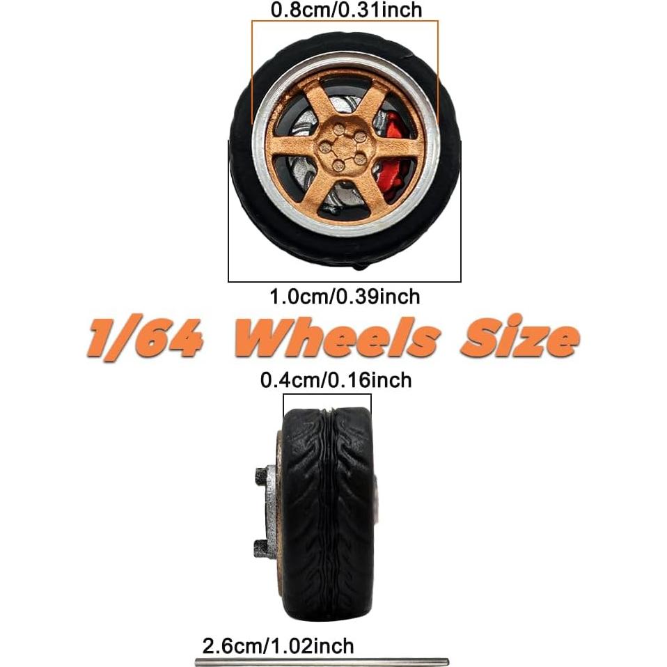 Ruedas 1/64 WAVEIST PS - 4 Juegos de ABS y Goma