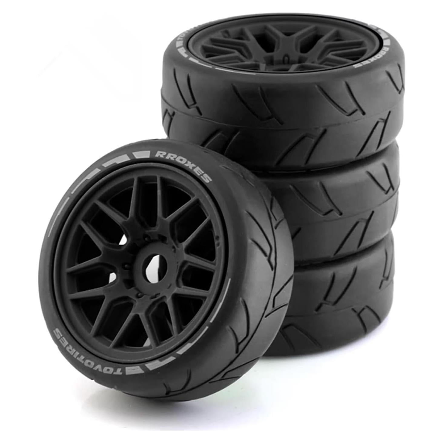 Neumáticos de Rally RC 1/8 Chanmoo 103mm 4PCS Caucho Negro