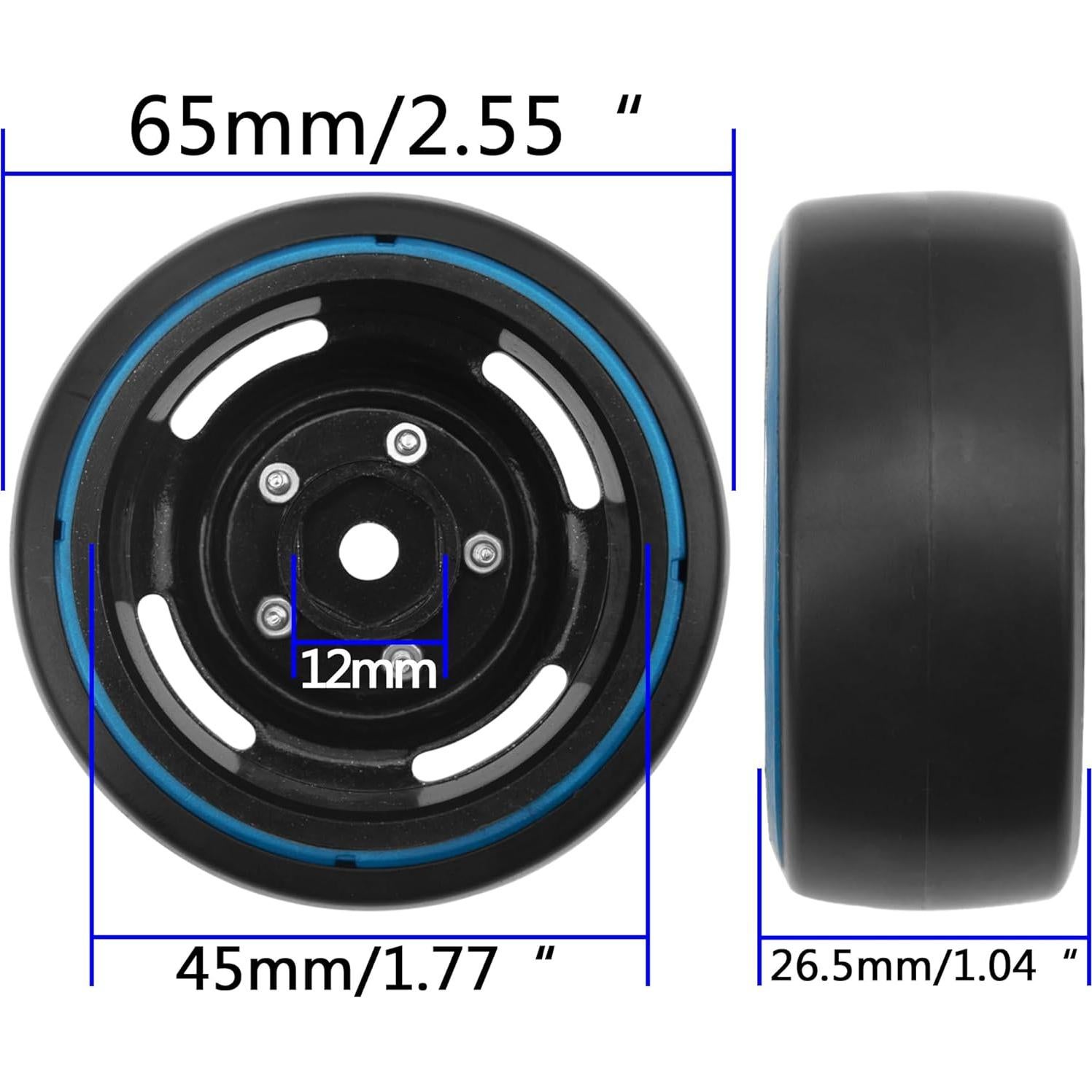 Paquete de 4 Llantas y Rines ShareGoo RC Drift 1/10 Azul