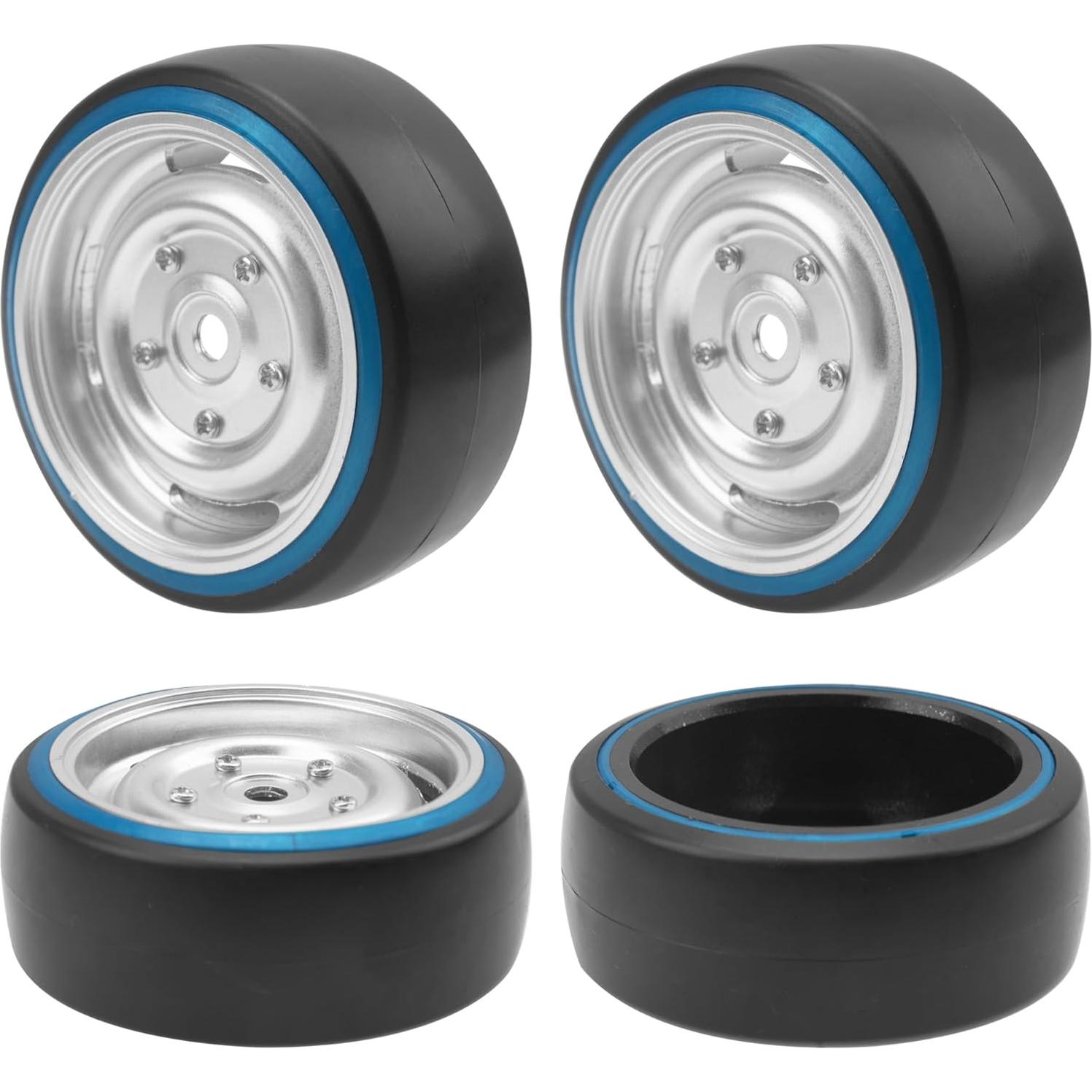 Paquete de 4 Llantas y Rines ShareGoo RC Drift 1/10 Azul