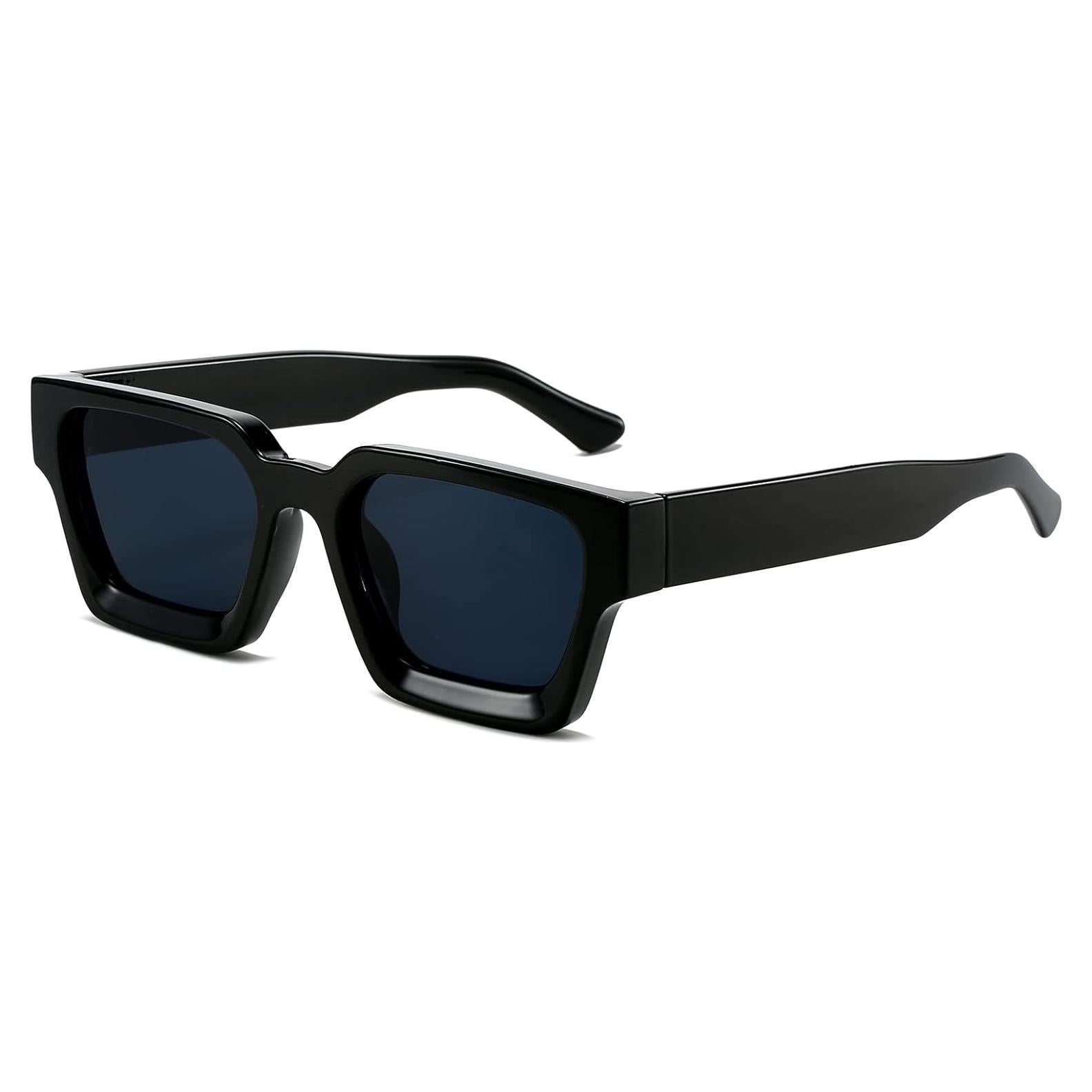 Gafas de sol cuadradas gruesas EYLRIM unisex UV400 negras